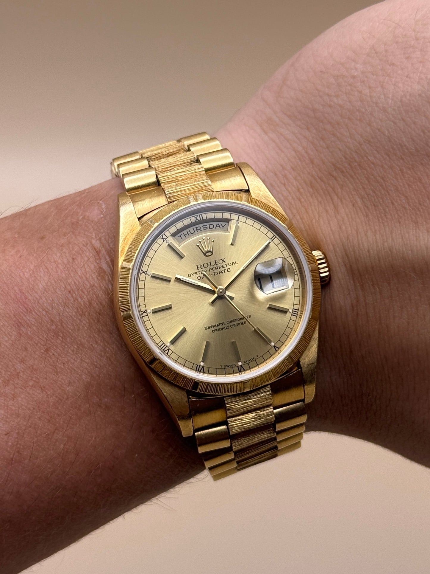 Rolex Day Date 18248 Champagne E Serial Watch Only