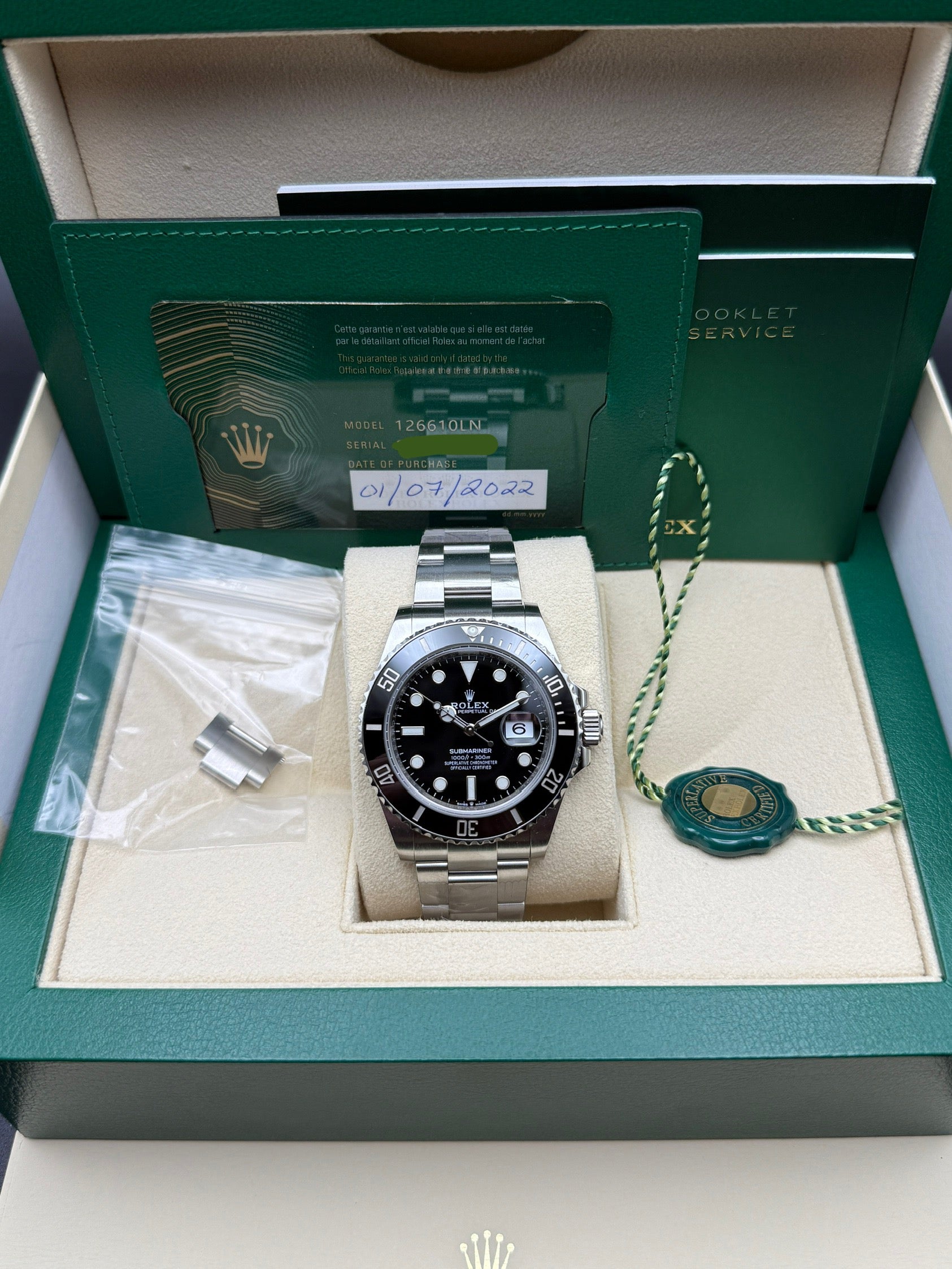 Rolex Submariner Date 126610LN 41mm 2022 Box and Papers
