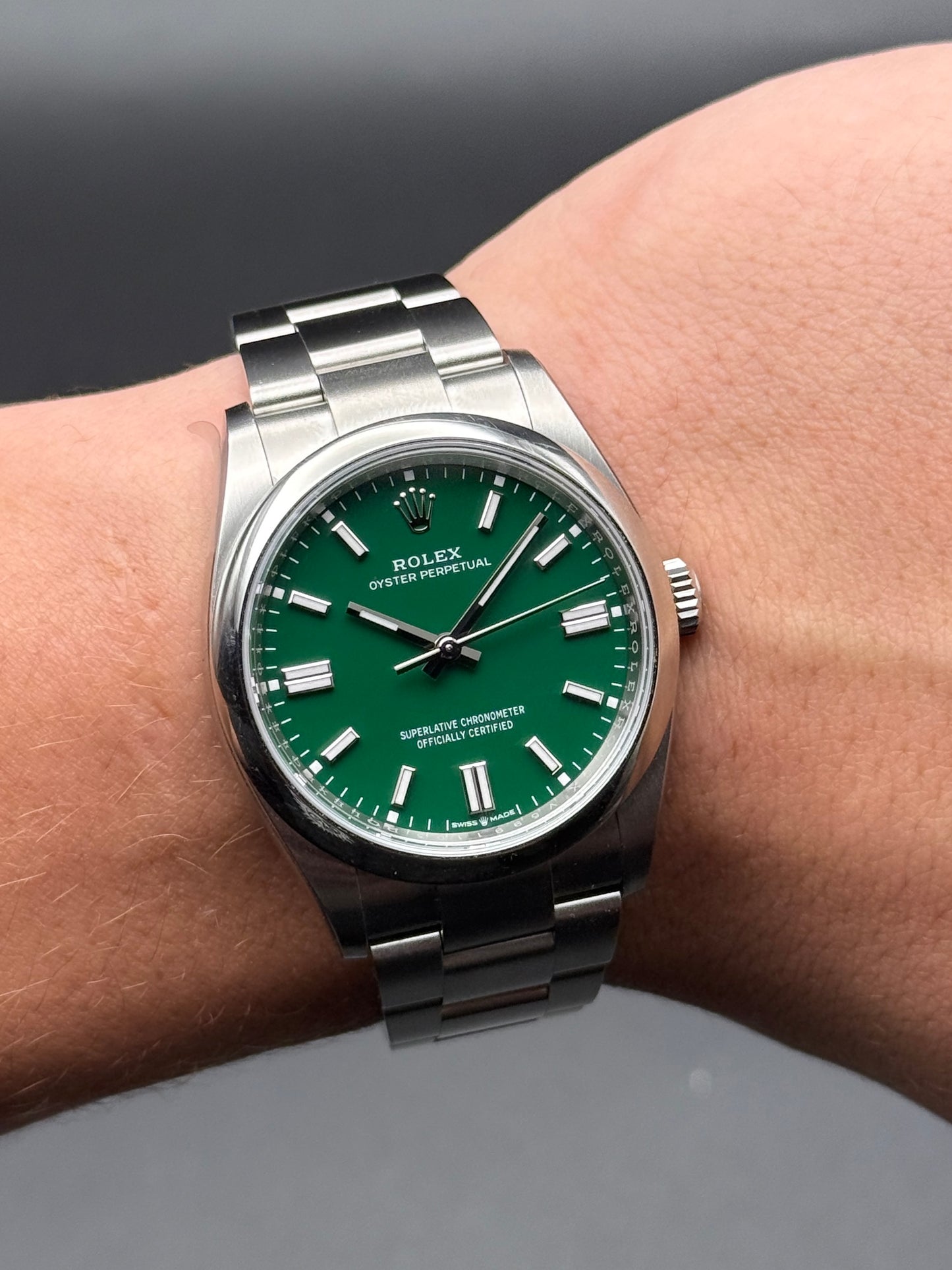 Rolex Oyster Perpetual 36mm Green Dial 2024 Box and Card