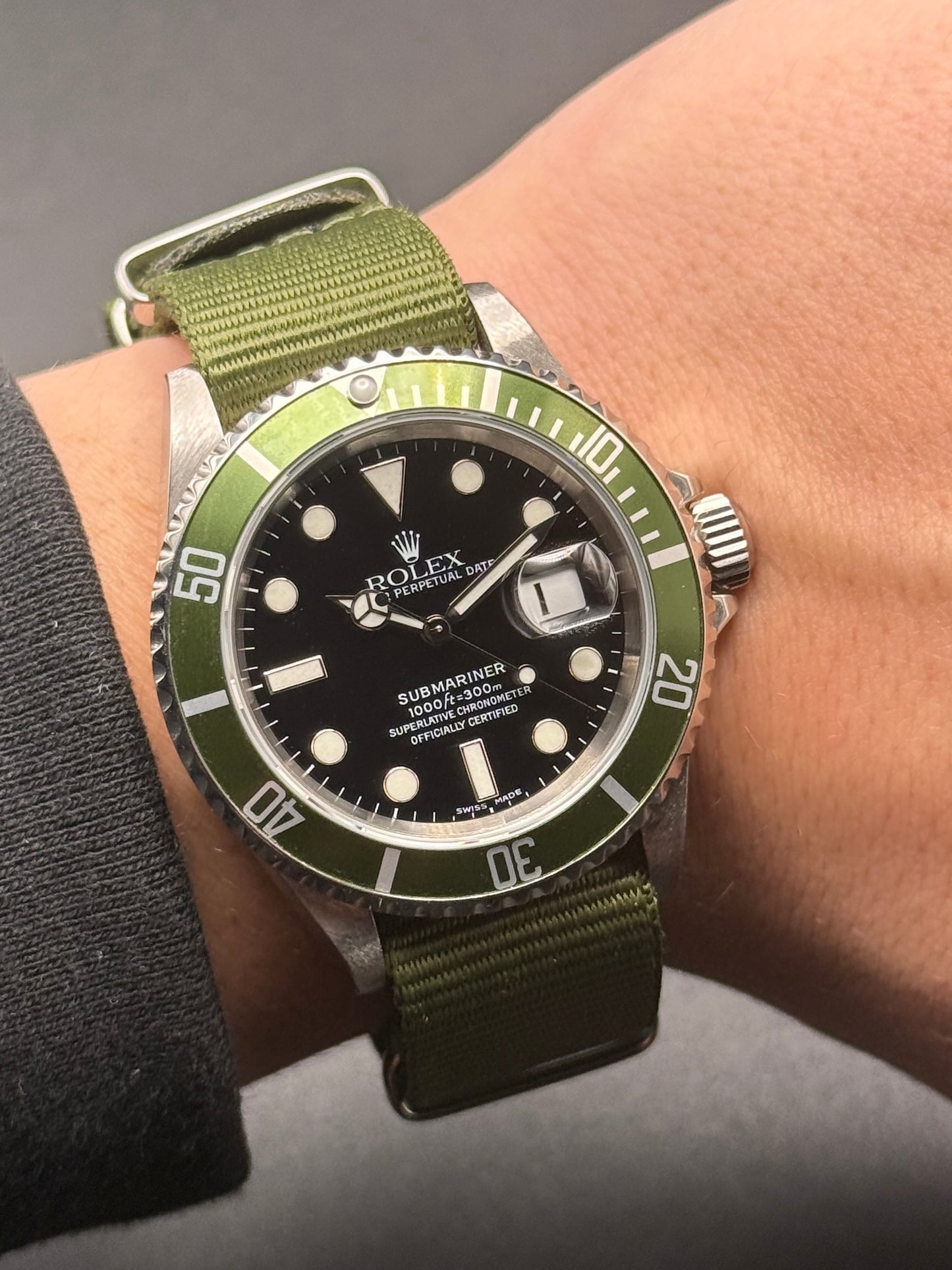 Rolex Submariner Date 16610LV "Kermit" F Serial Watch Only