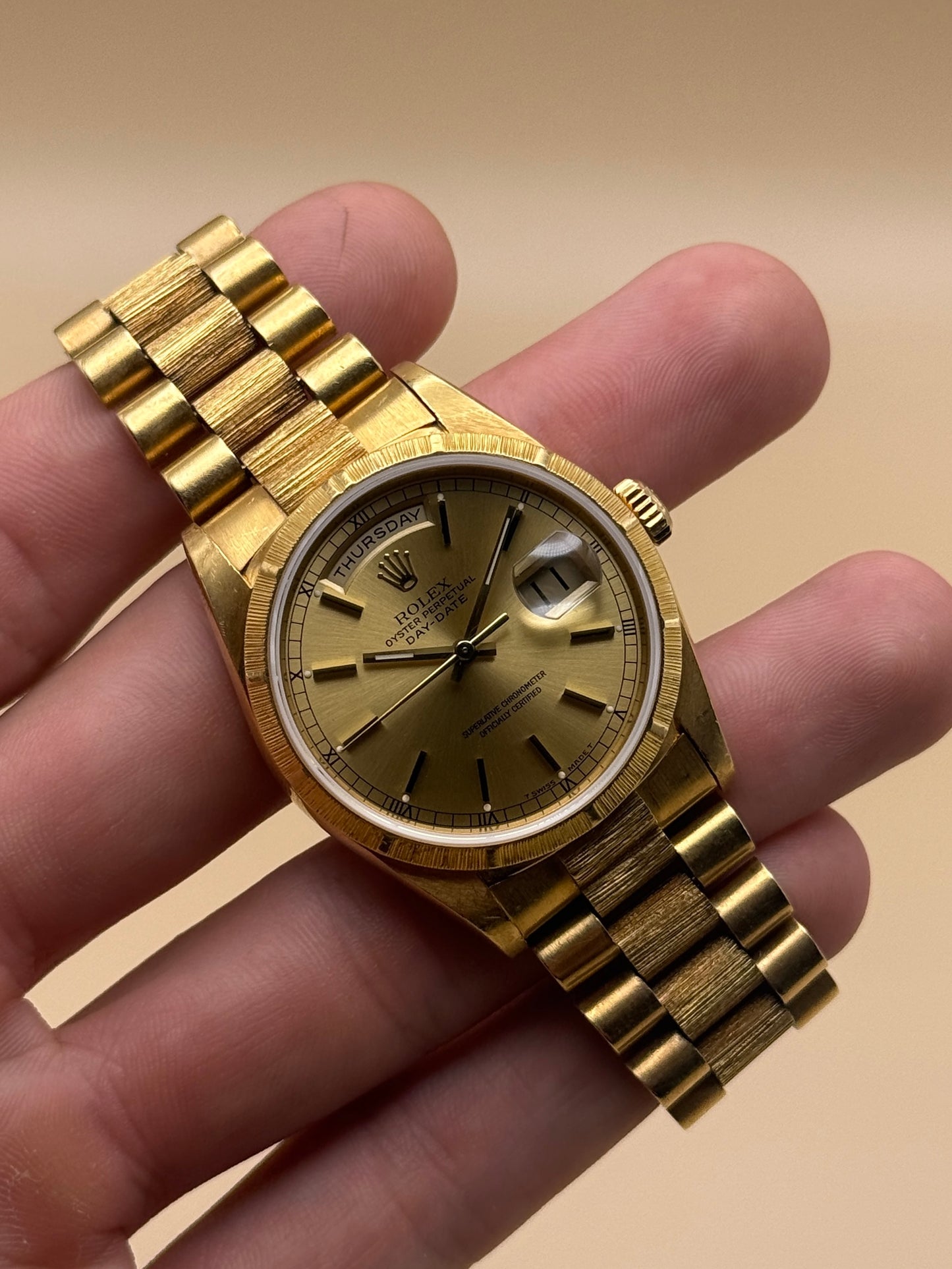 Rolex Day Date 18248 Champagne E Serial Watch Only