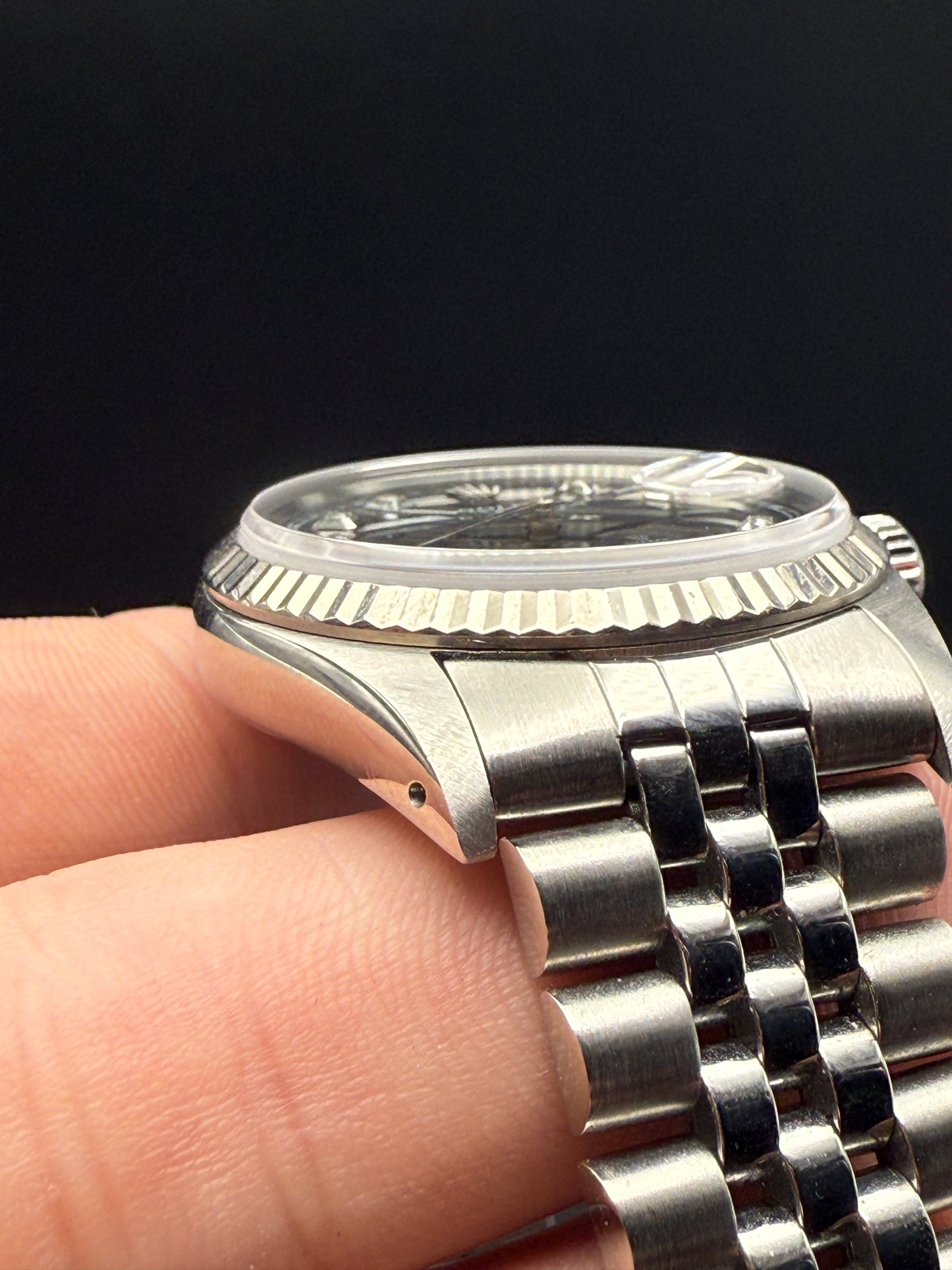 Rolex DateJust 16014 8.9M Serial Black Diamond Watch Only