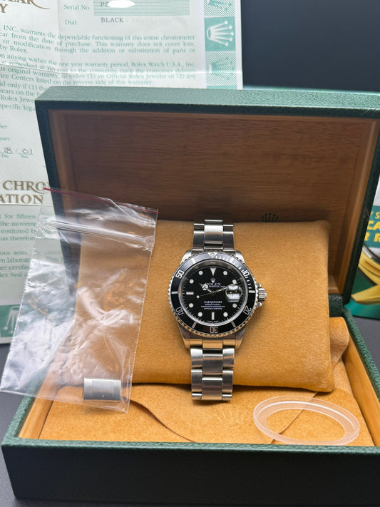 Rolex Submariner Date 16610 P Serial Box and Papers Set
