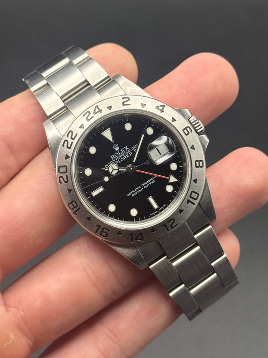 Rolex Explorer II 16570T Black 3186 M Serial Engraved Watch Only