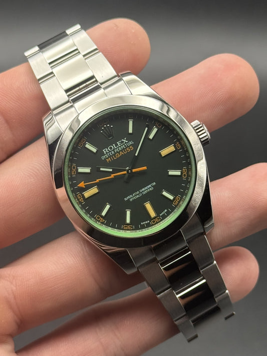 Rolex Milgauss 116400GV Green Crystal Watch Only