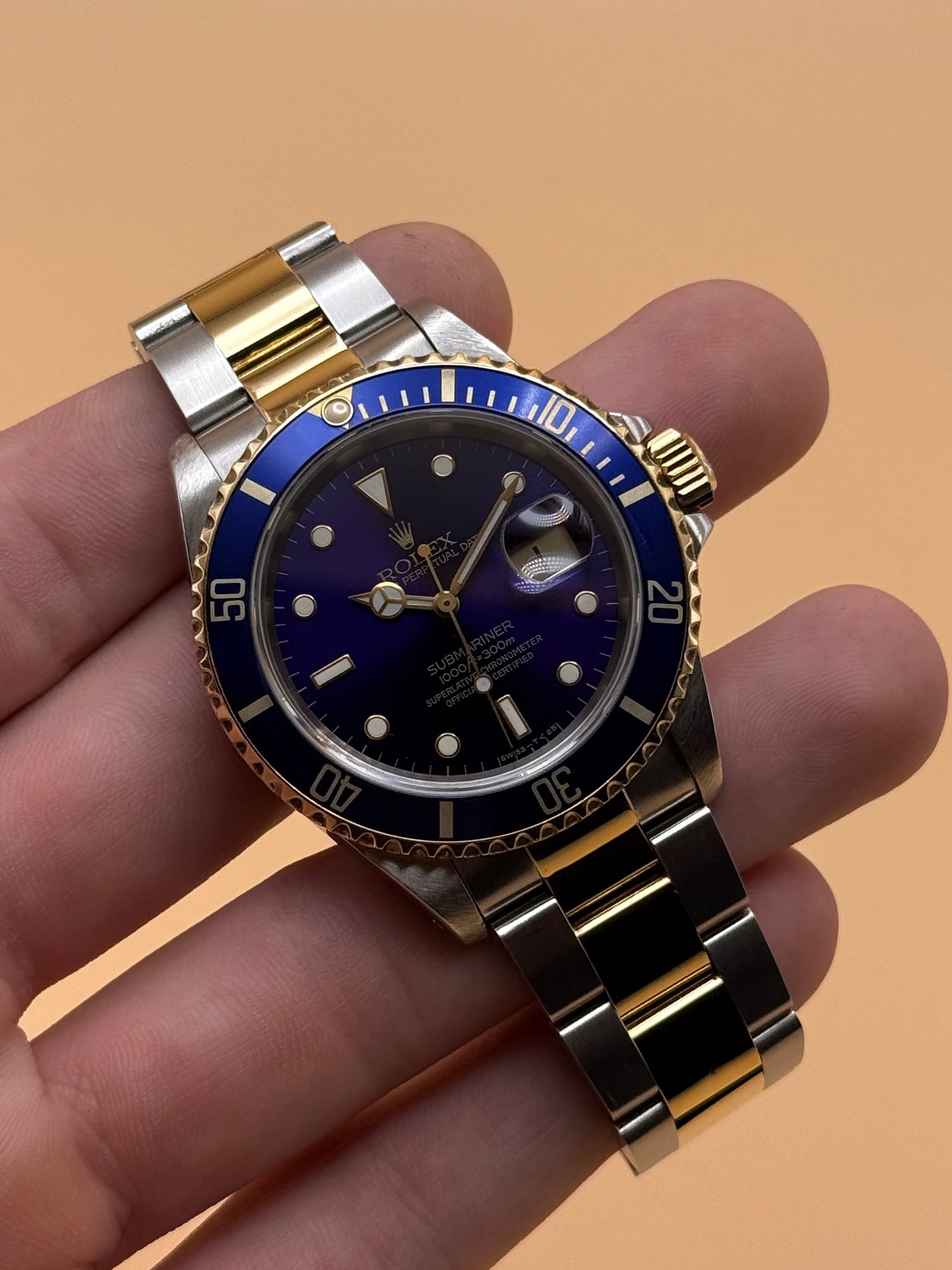 Rolex Submariner Date 16613 S Serial Purple Dial Watch Only