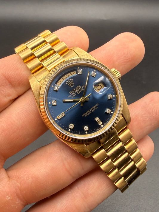 Rolex Day-Date 18038 8.2M Blue Diamond Dial