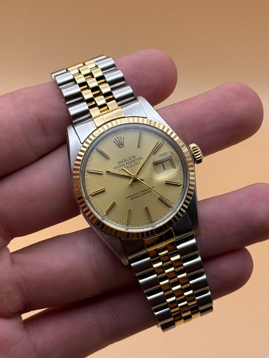 Rolex DateJust 16013 6.3M Serial Champange Dial Watch Only
