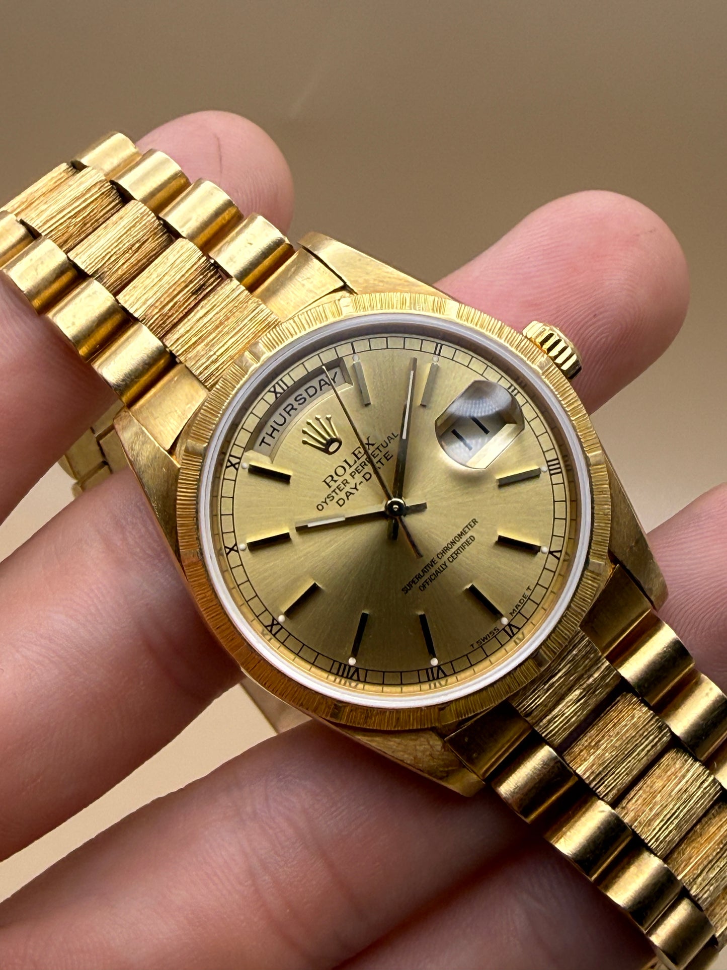 Rolex Day Date 18248 Champagne E Serial Watch Only