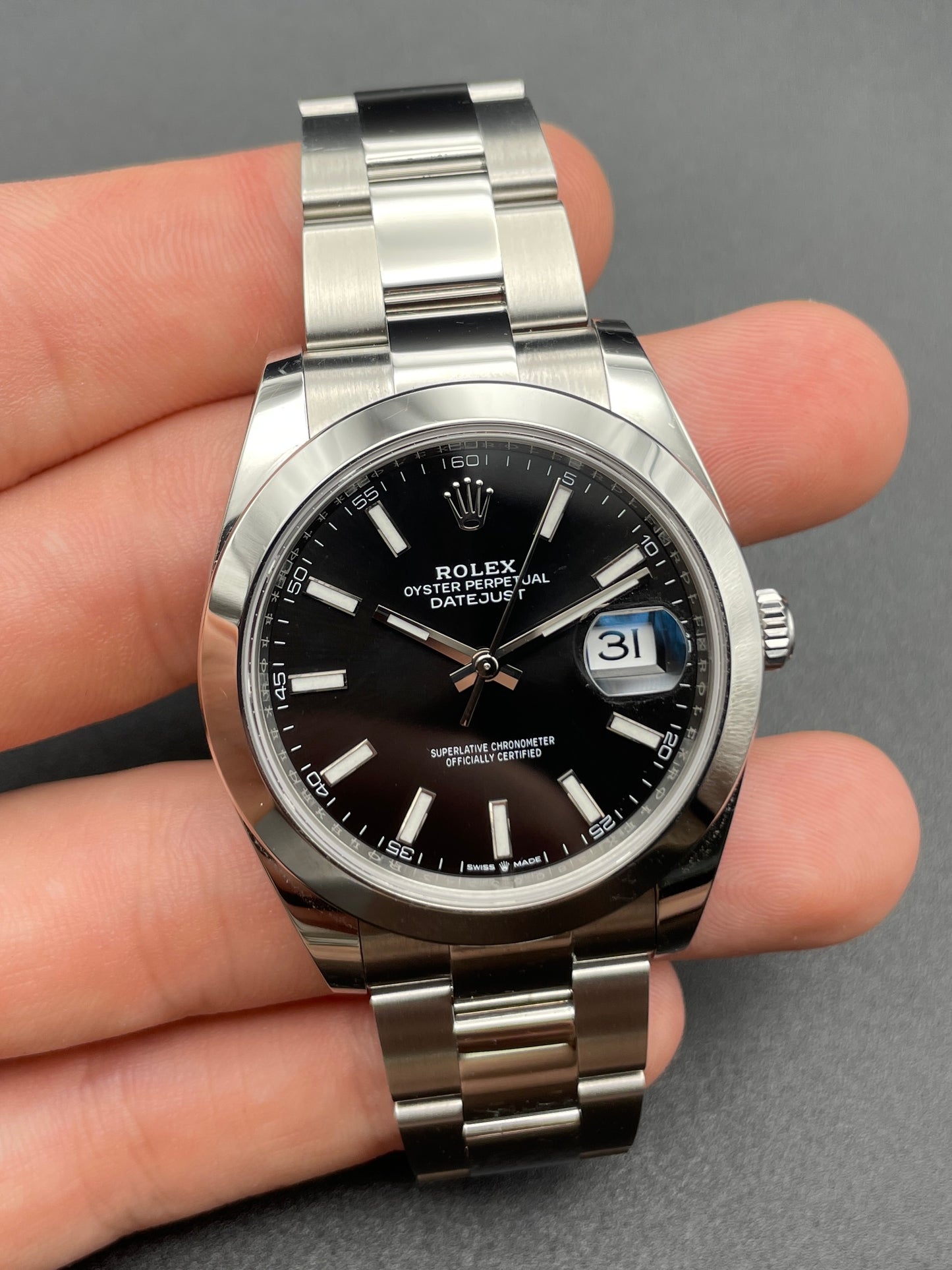 Rolex DateJust 126300 Watch Card White Tag
