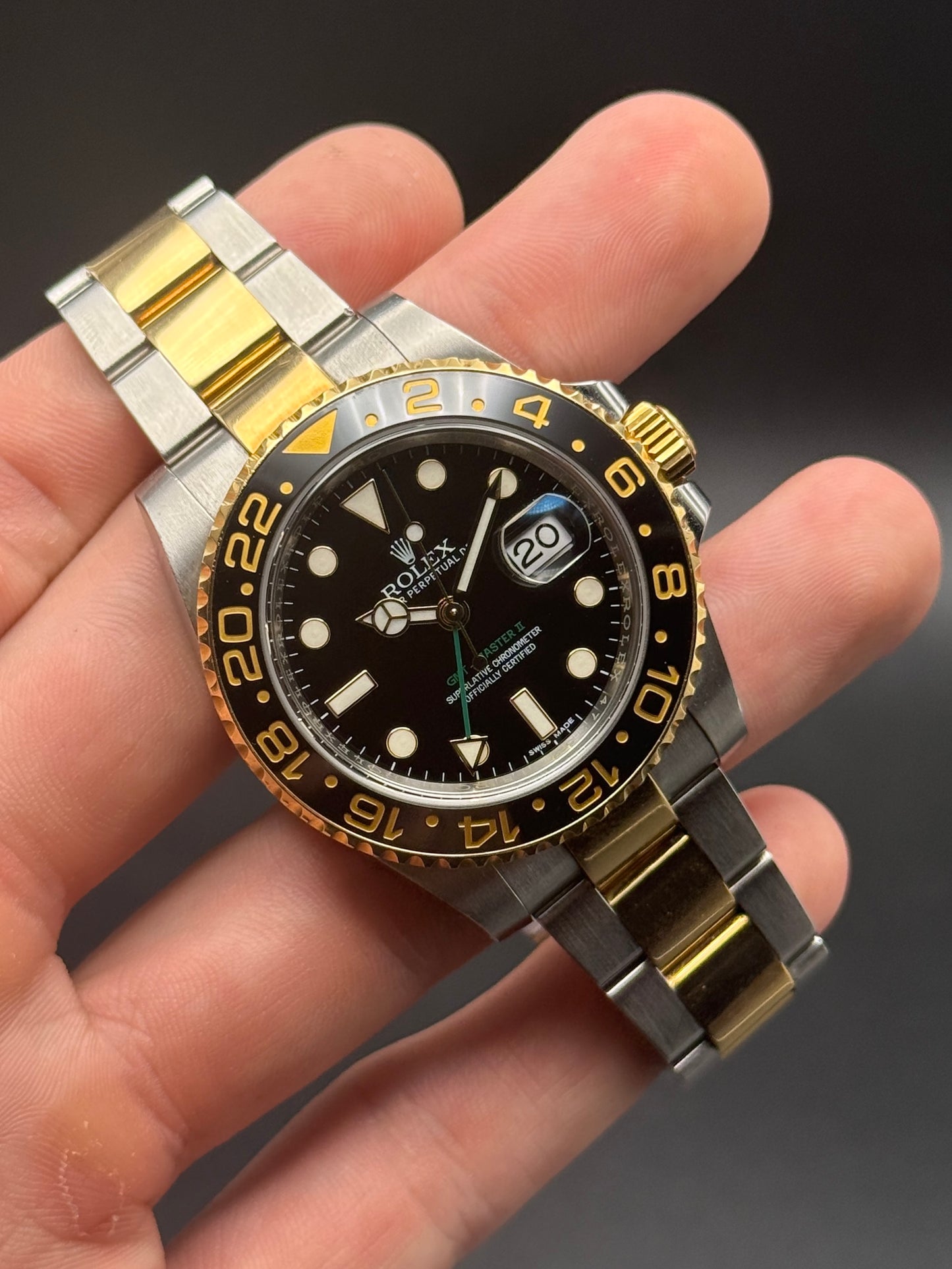 Rolex GMT-MASTER II 116713LN Black Dial Box and Papers 2014