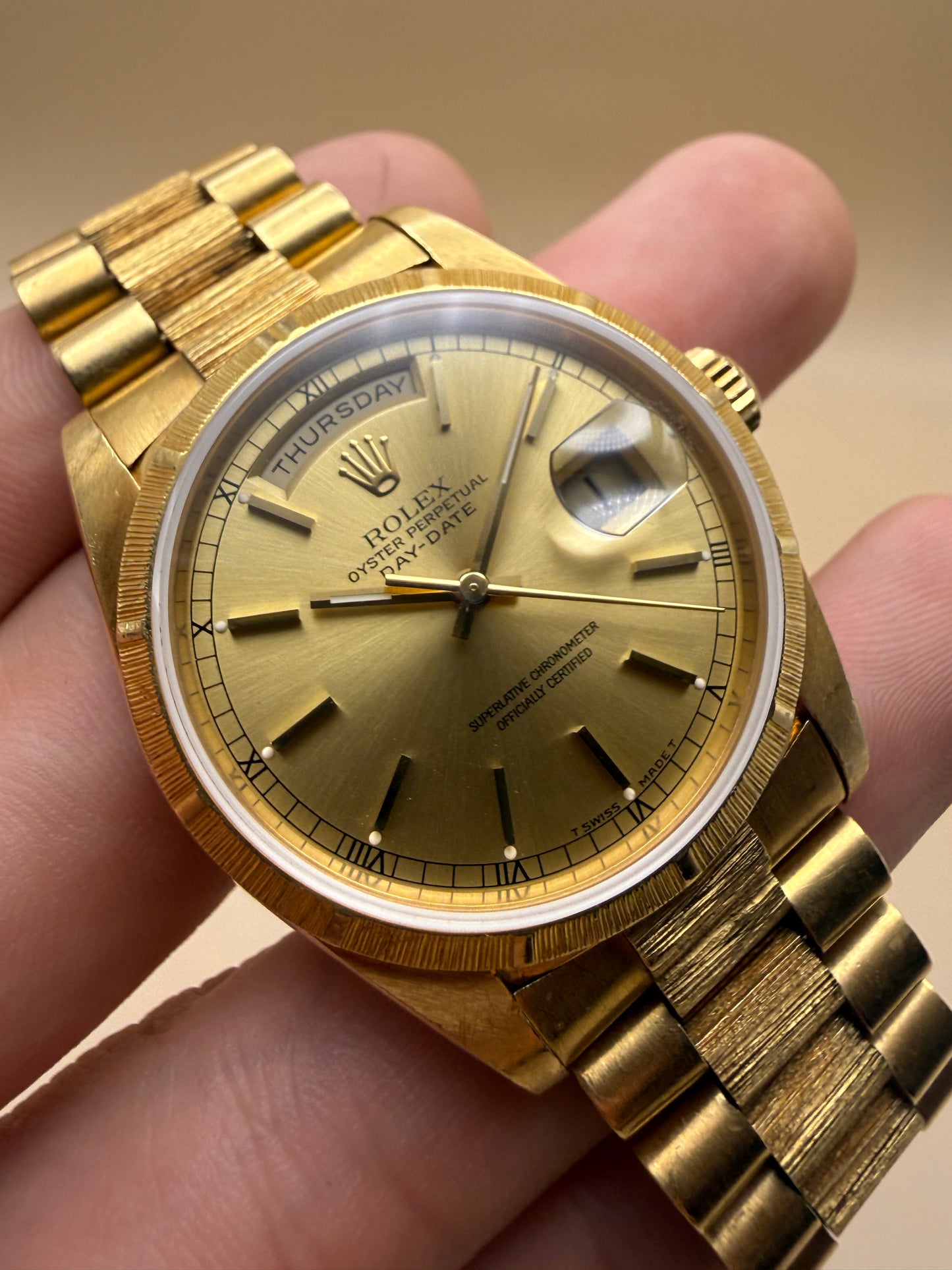 Rolex Day Date 18248 Champagne E Serial Watch Only