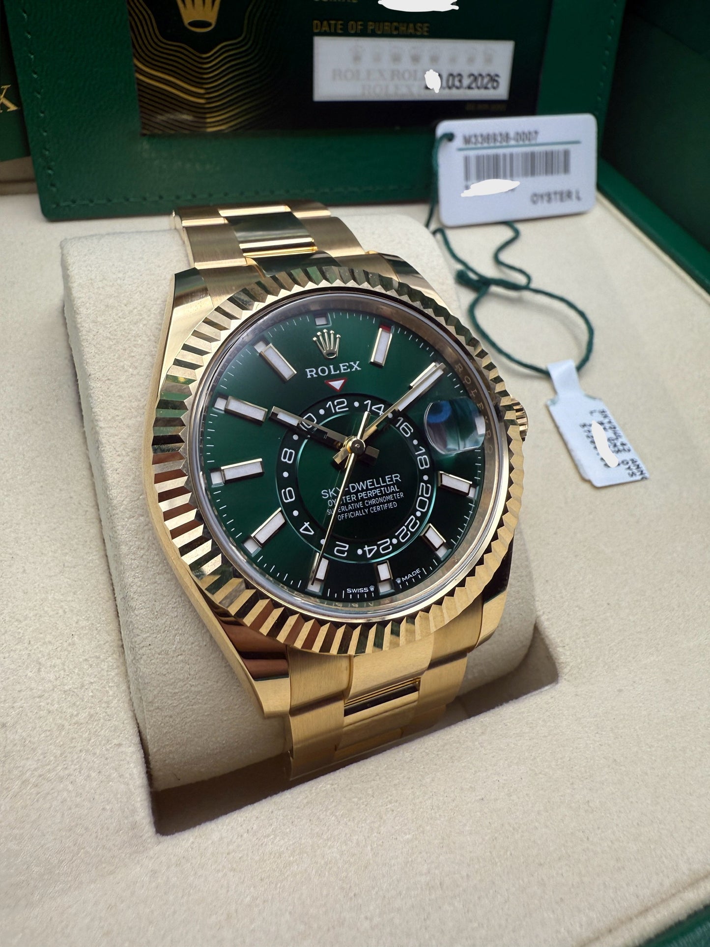 Rolex Sky-Dweller 336938 Green Dial 2026 Full Set