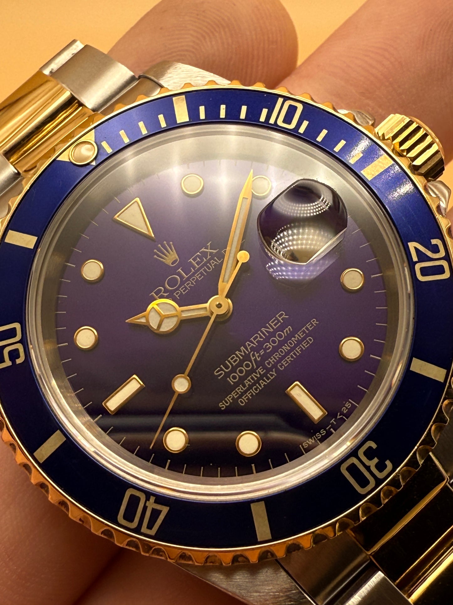 Rolex Submariner Date 16613 S Serial Purple Dial Watch Only