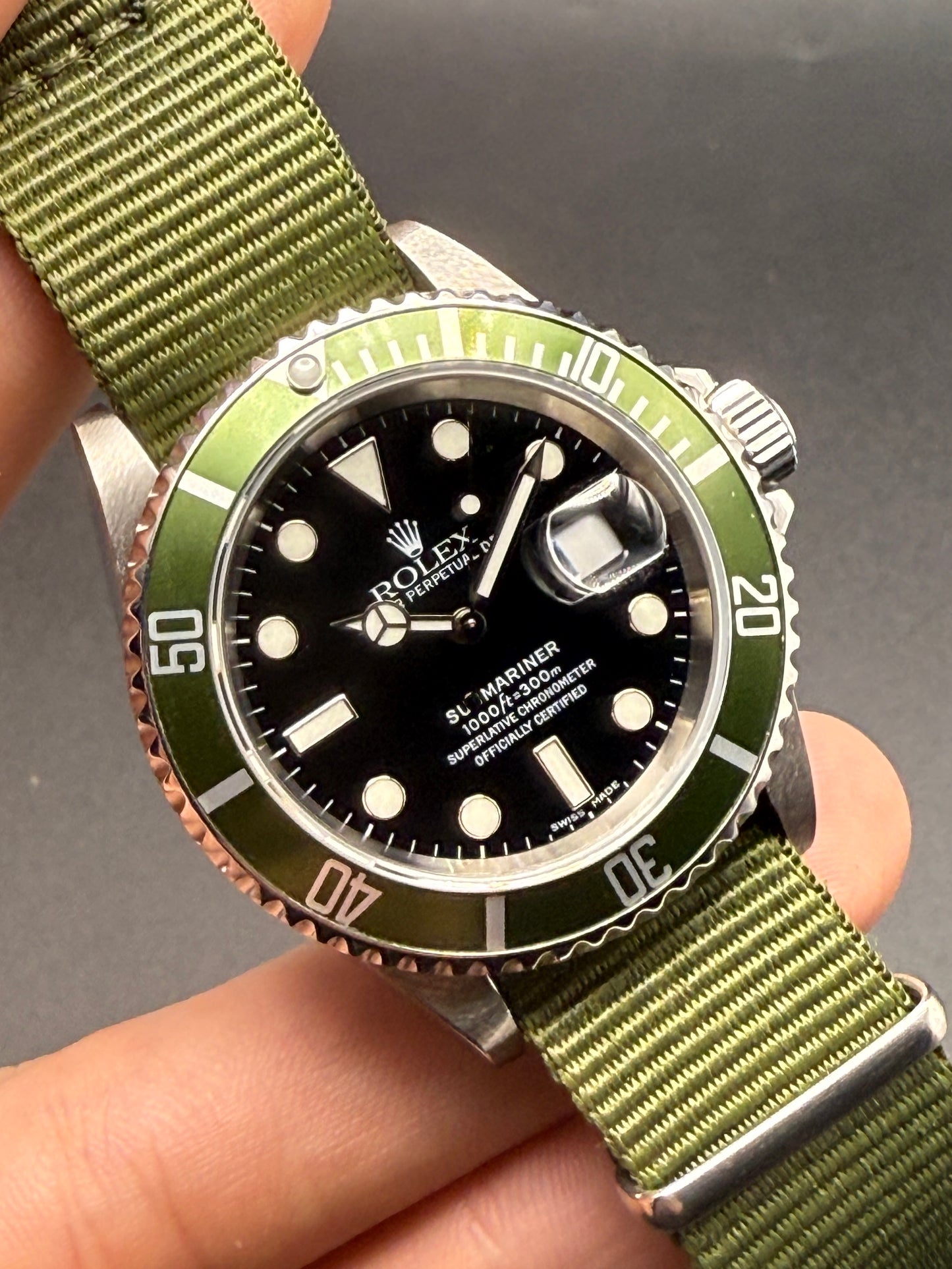 Rolex Submariner Date 16610LV "Kermit" F Serial Watch Only