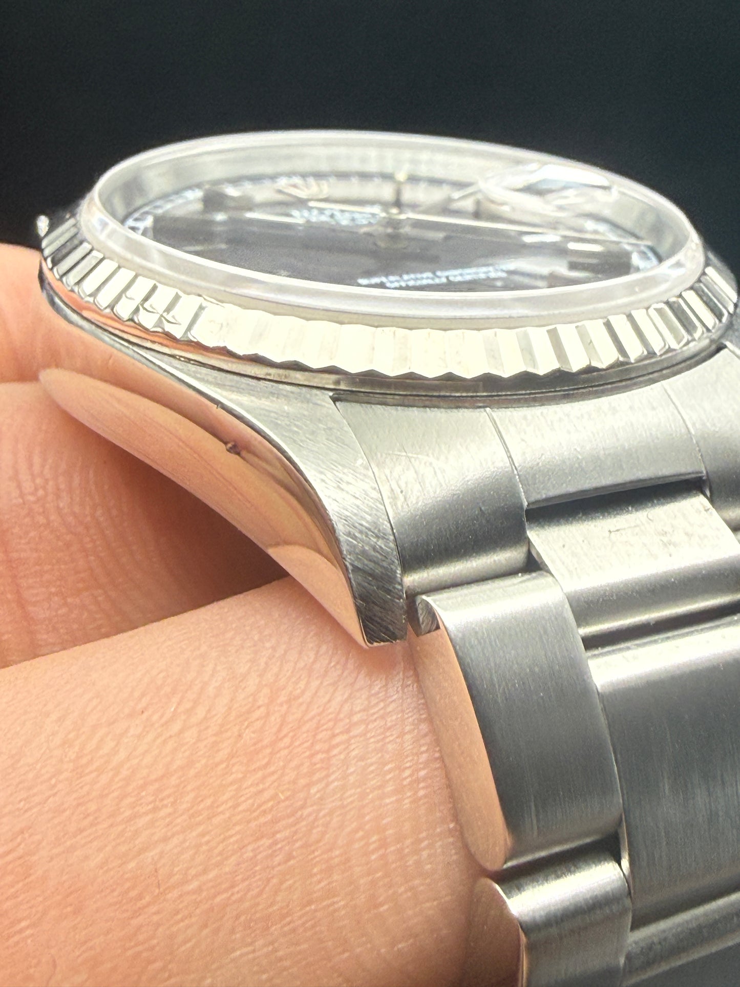 Rolex DateJust 16234 Black Dial Oyster Box and Papers