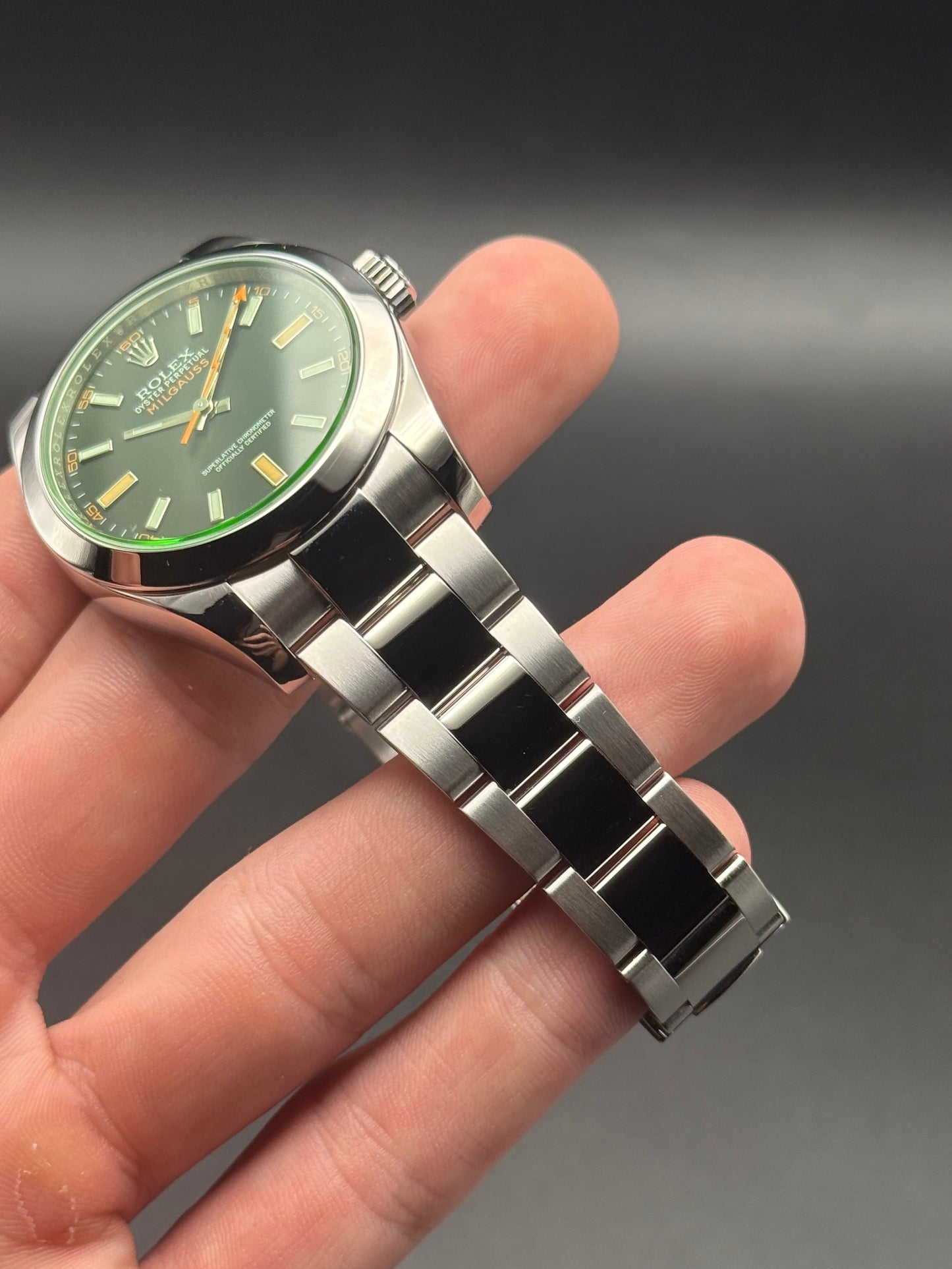 Rolex Milgauss 116400GV Green Crystal Watch Only