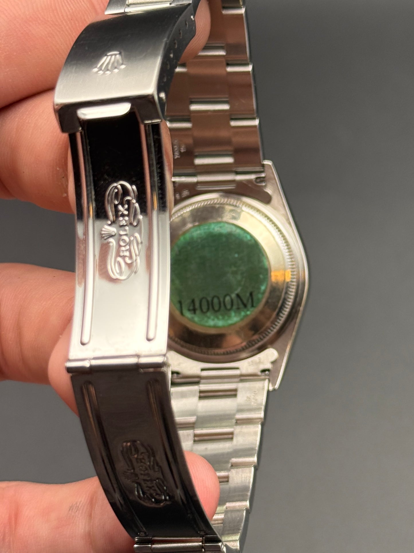 Rolex AirKing 14000M Y Serial Box and Papers White Roman