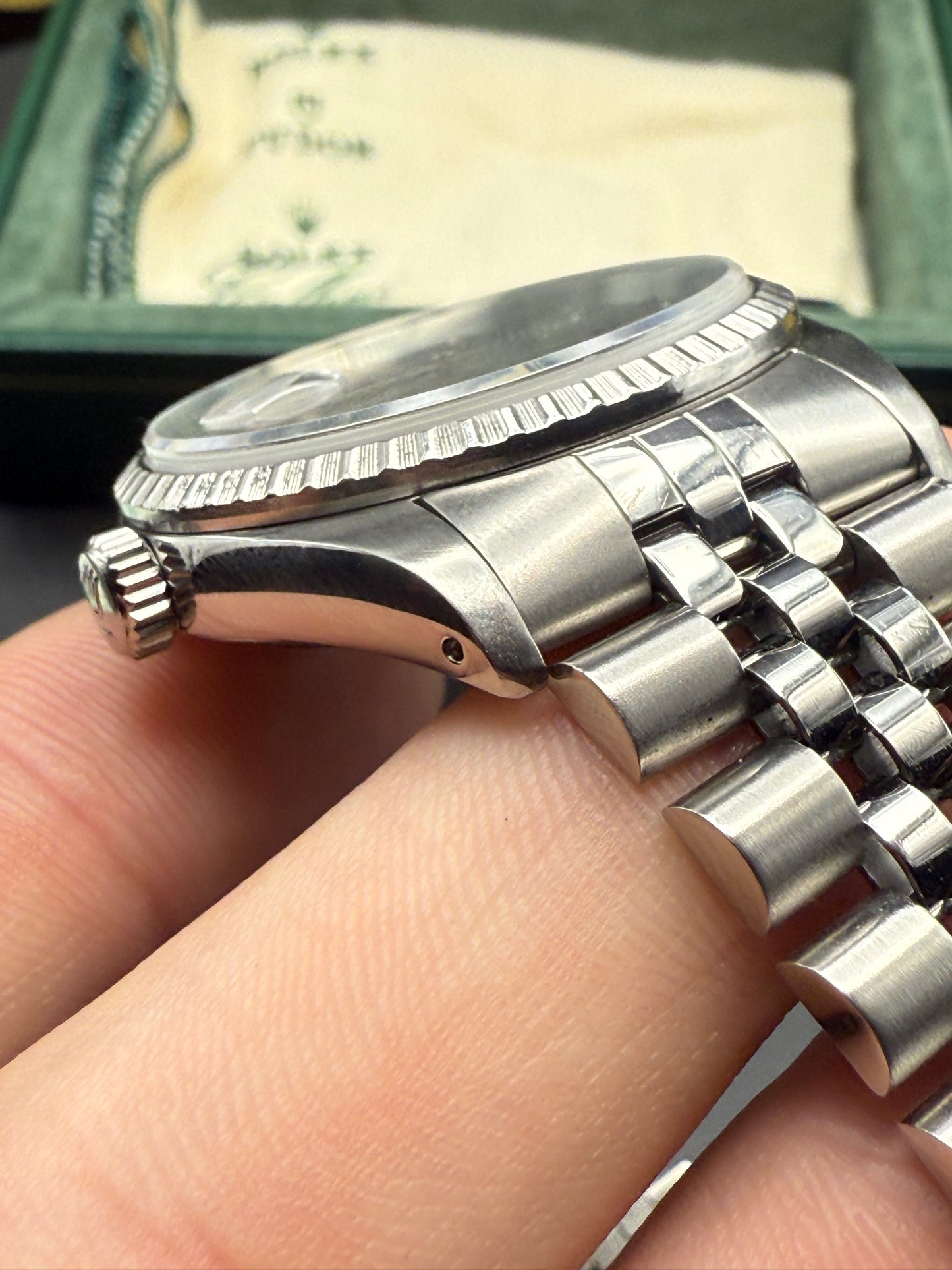 Rolex DateJust 16220 X Serial Grey Tapestry Box and Papers