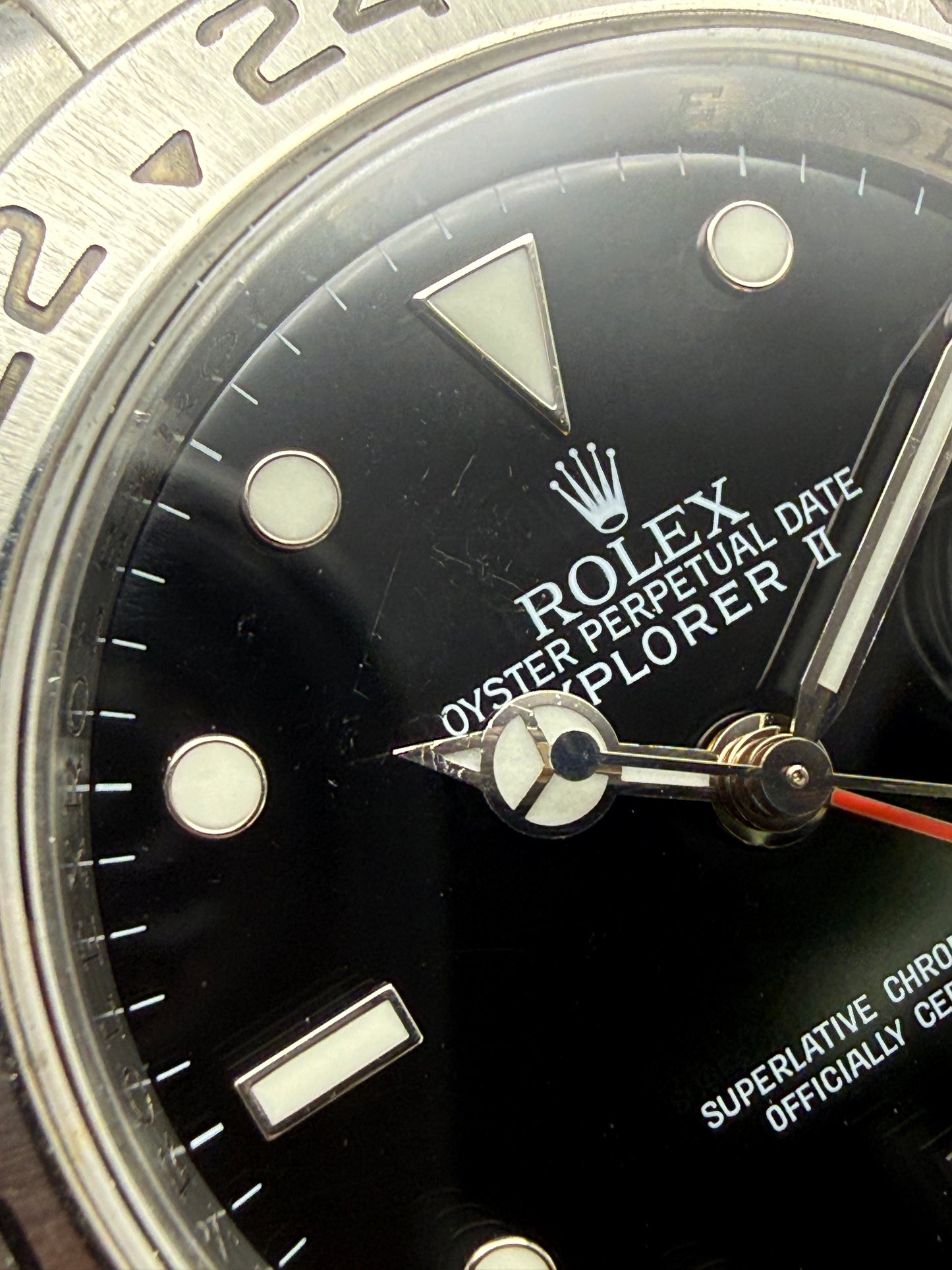 Rolex Explorer II 16570T Black 3186 M Serial Engraved Watch Only