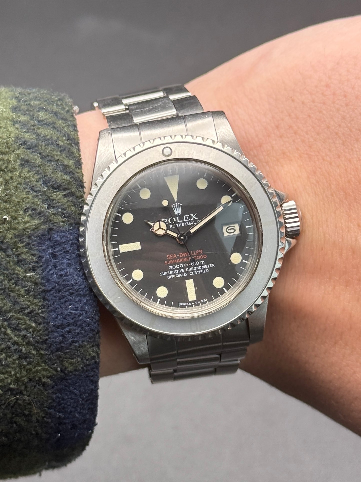 Rolex Double Red Sea Dweller Mk3 3.5M Serial Box and Papers