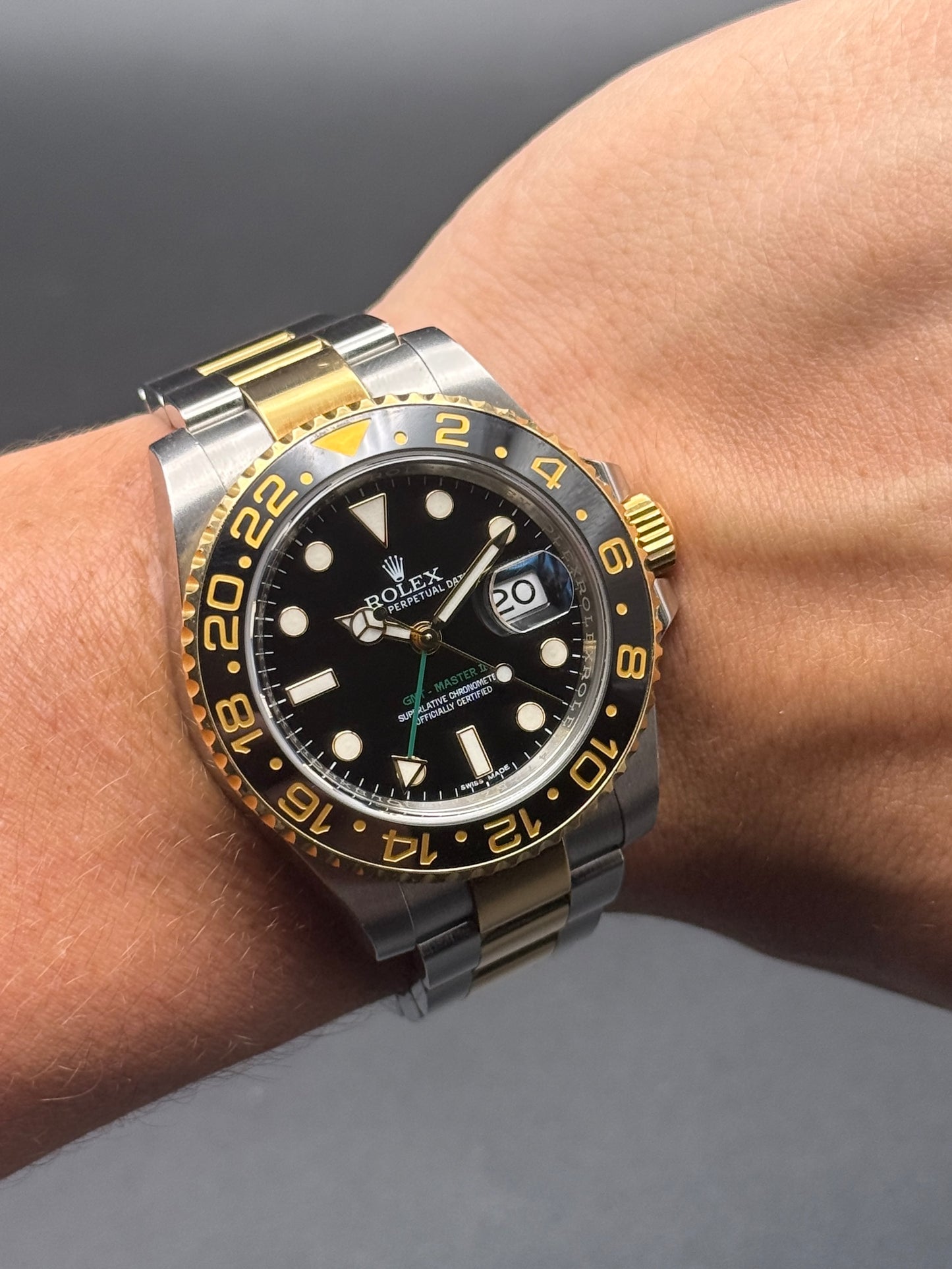 Rolex GMT-MASTER II 116713LN Black Dial Box and Papers 2014