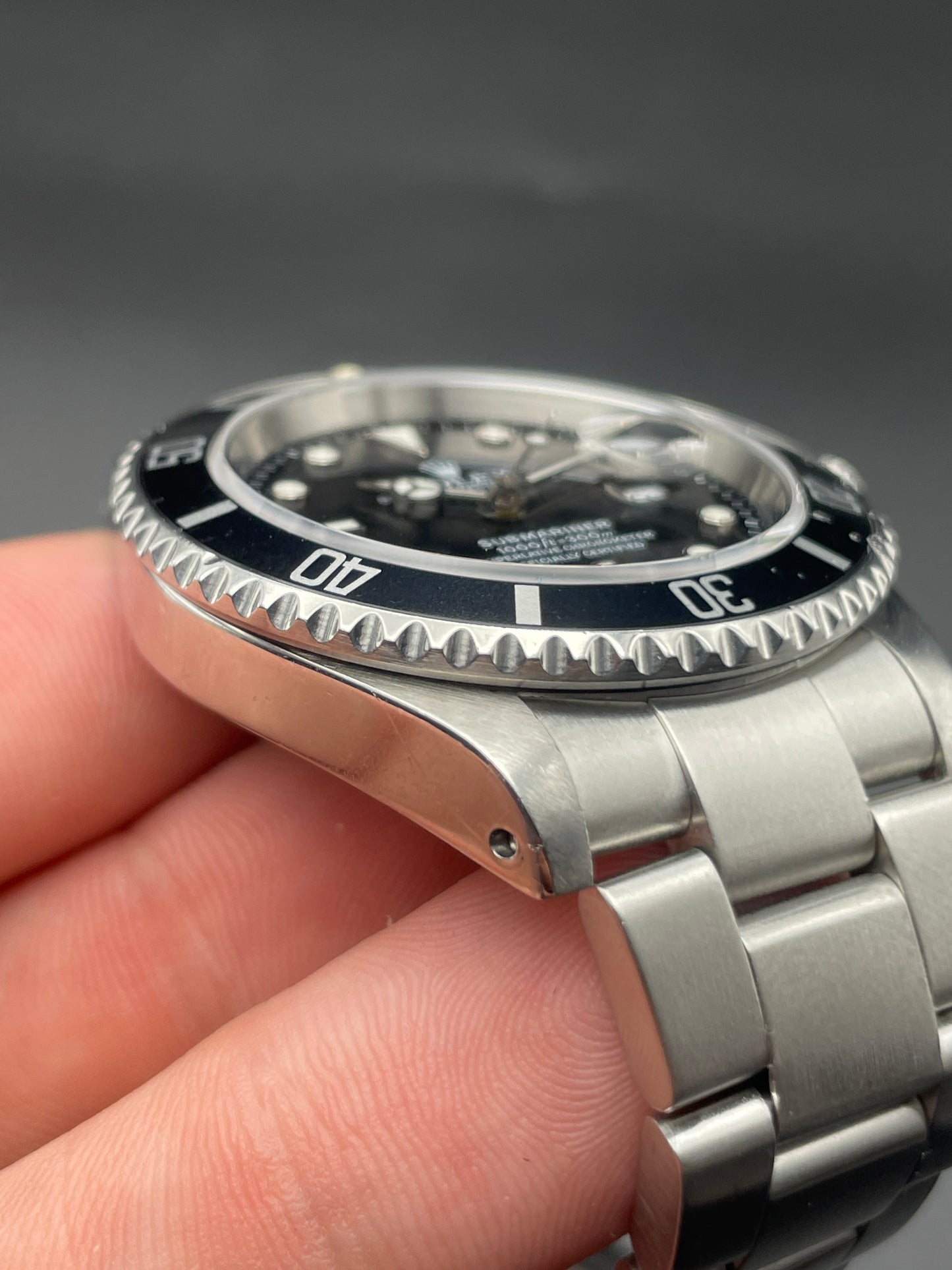 Rolex Submariner 16610 Solid End Links Luminova