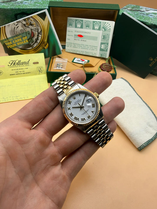 Rolex DateJust 16233 P Serial Box and Papers