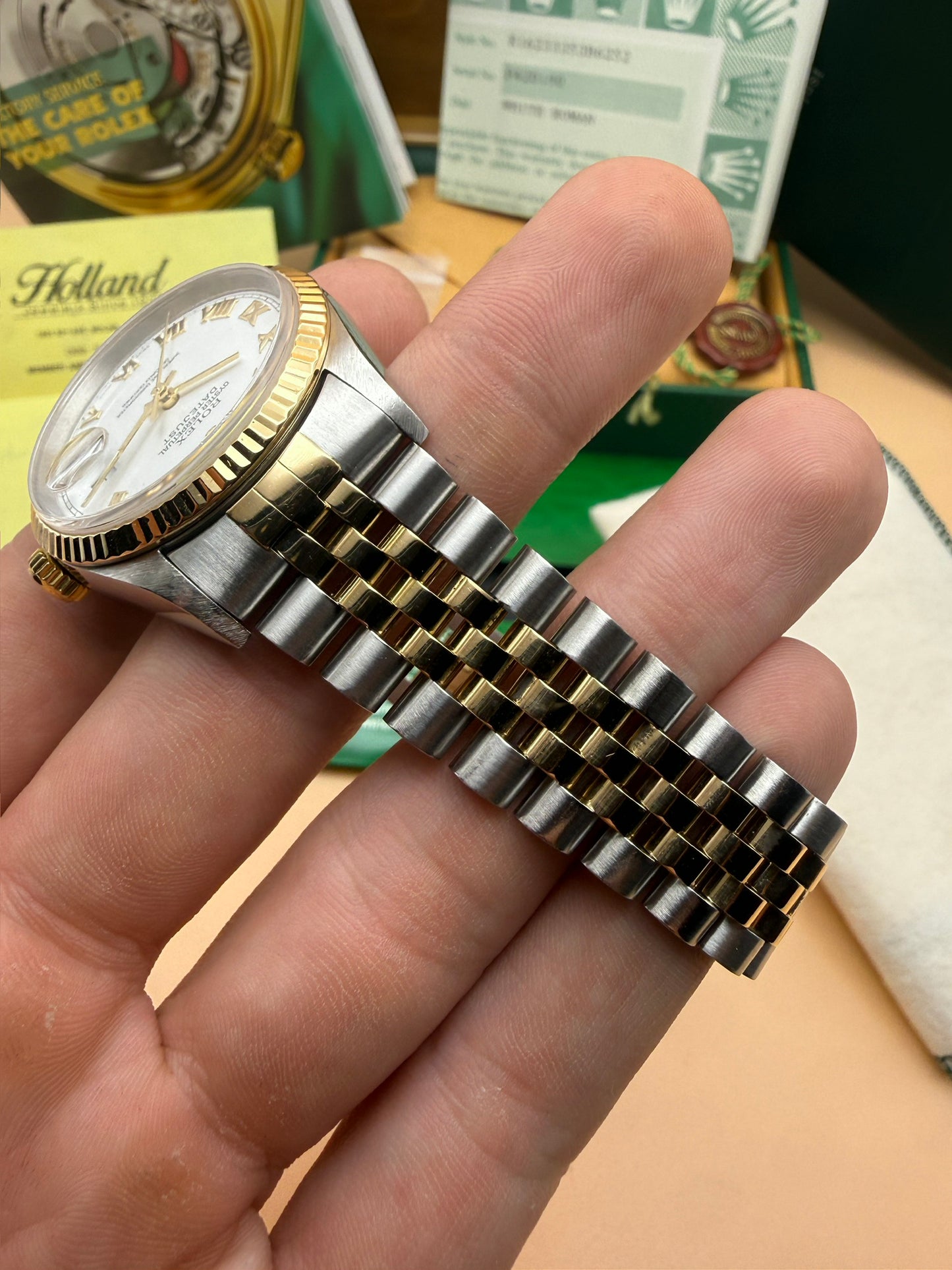 Rolex DateJust 16233 P Serial Box and Papers