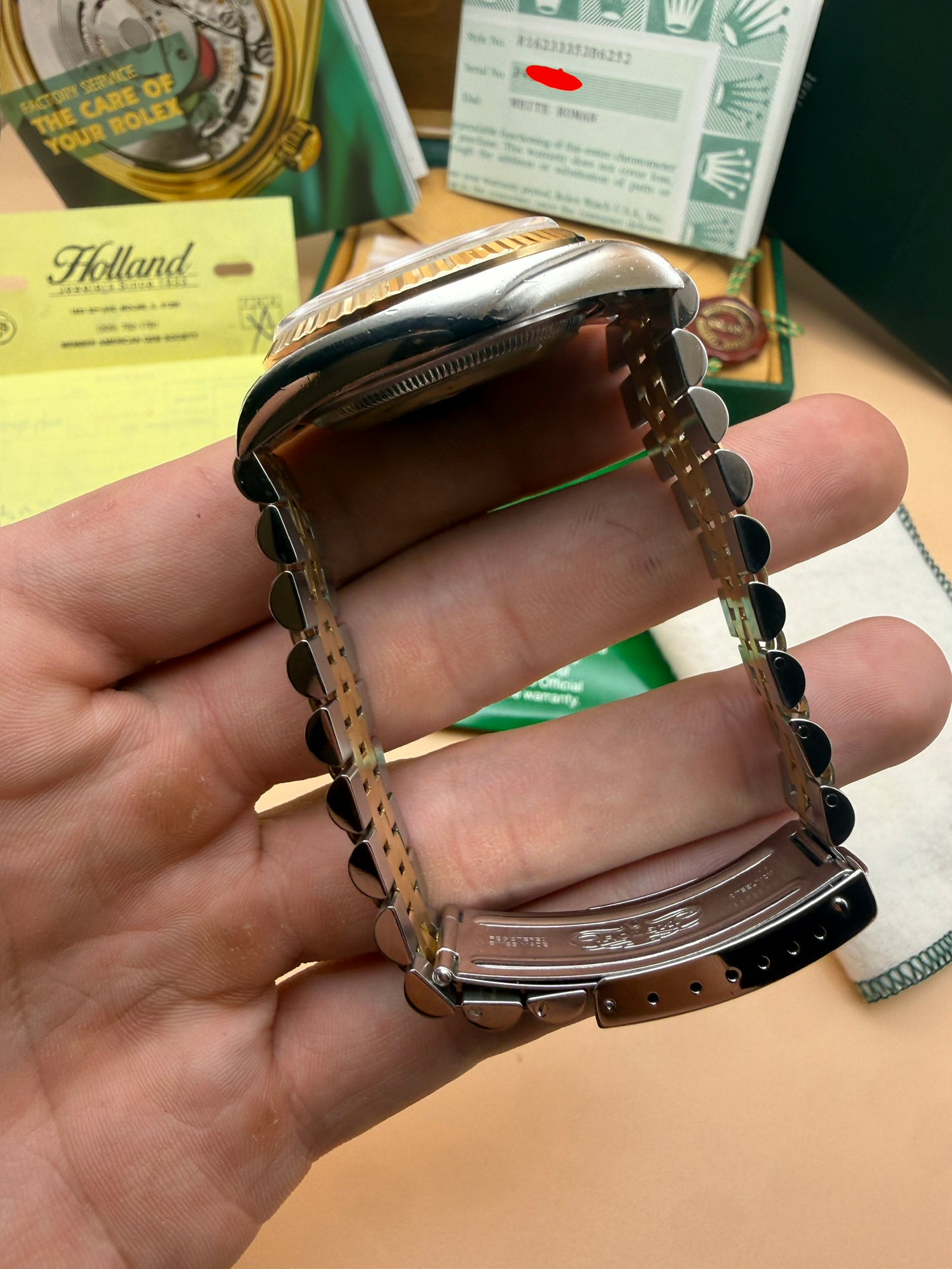 Rolex DateJust 16233 P Serial Box and Papers