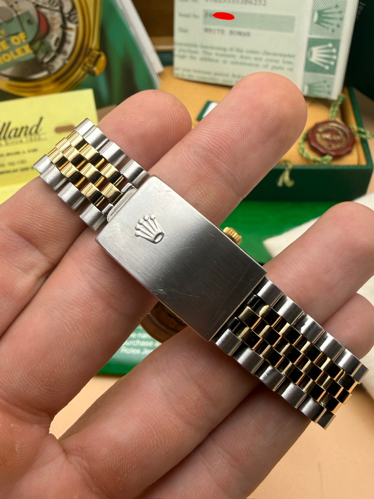Rolex DateJust 16233 P Serial Box and Papers