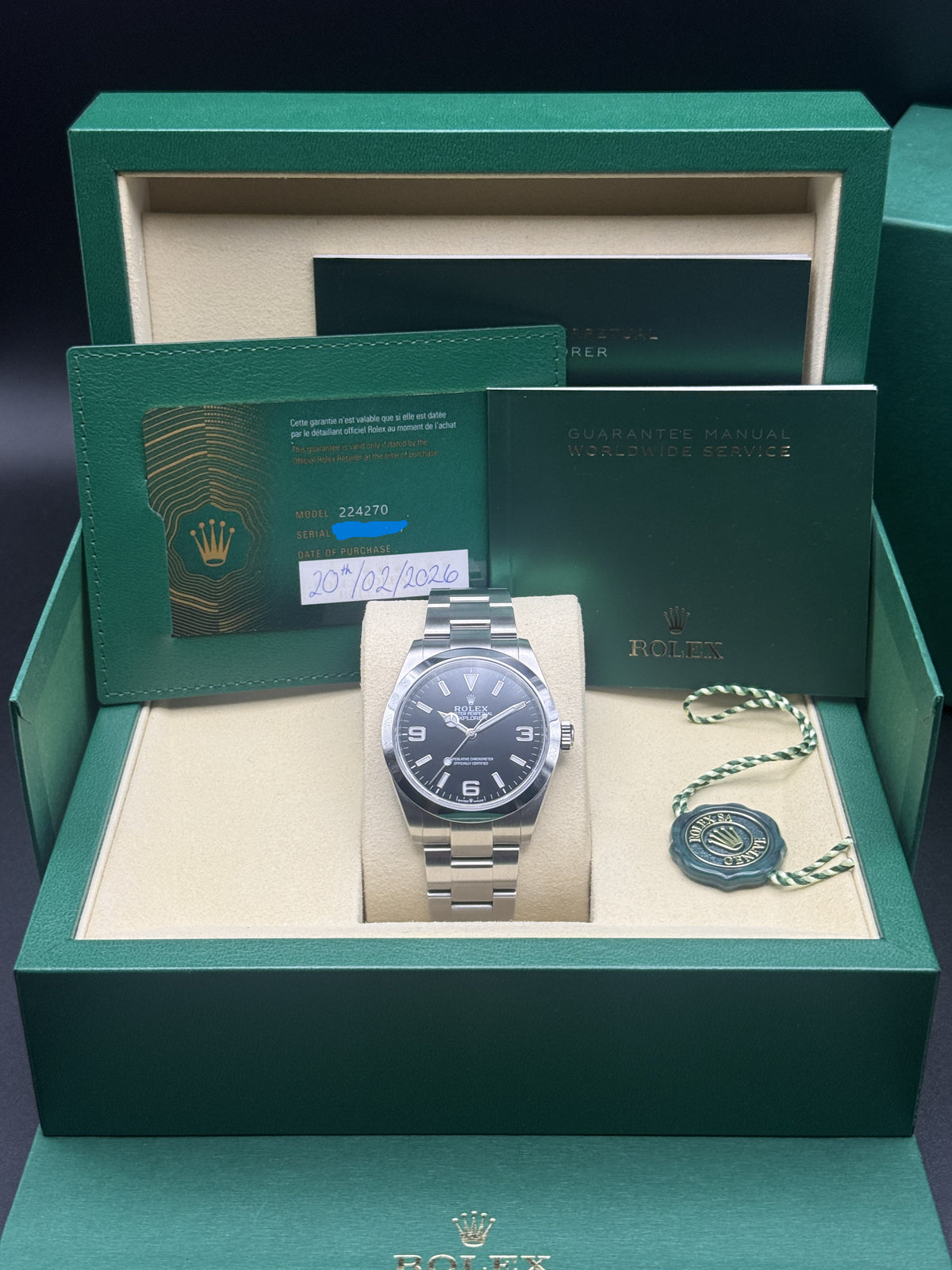 Rolex Explorer I 224270 2026 Box and Papers