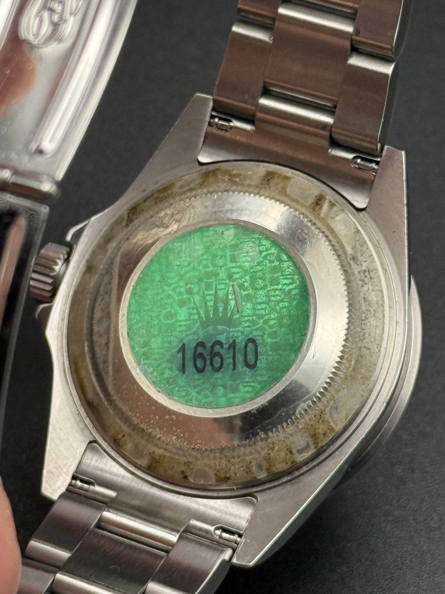 Rolex Submariner Date 16610T D Serial Watch and Hang Tag