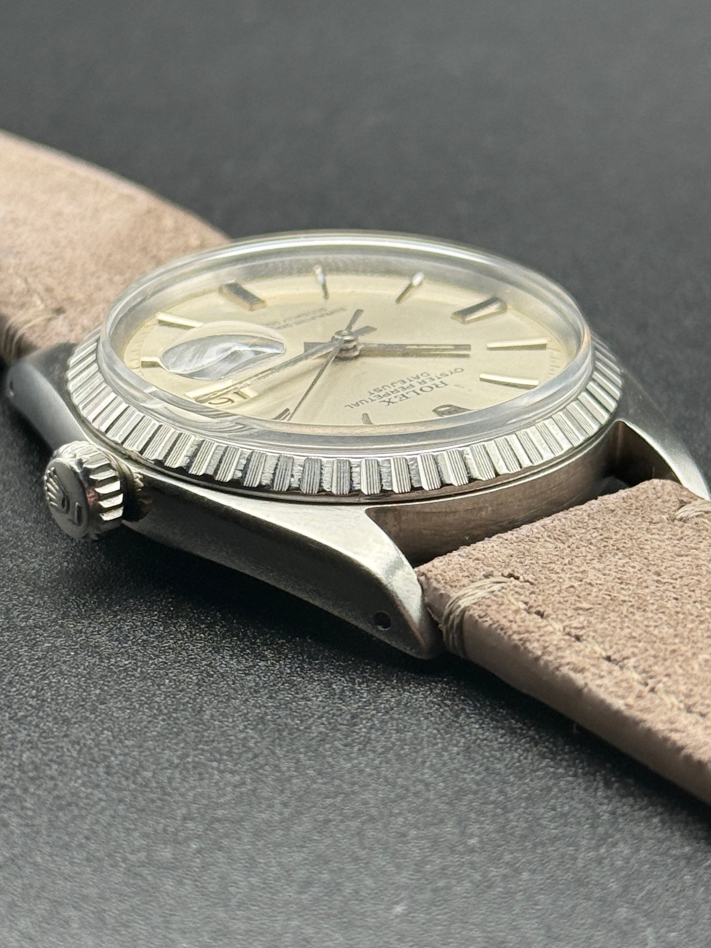 Rolex DateJust 1603 1.6M Serial Doorstep Dial Watch Only