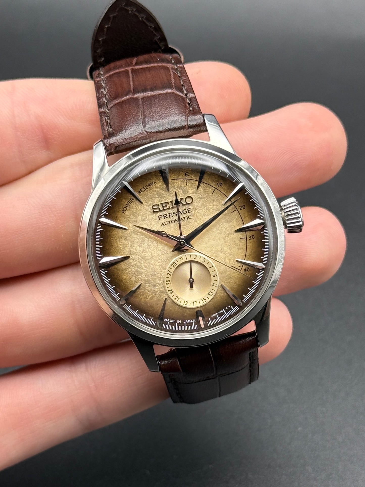Seiko Presage Irish Coffee SSA401J1 Box and Card