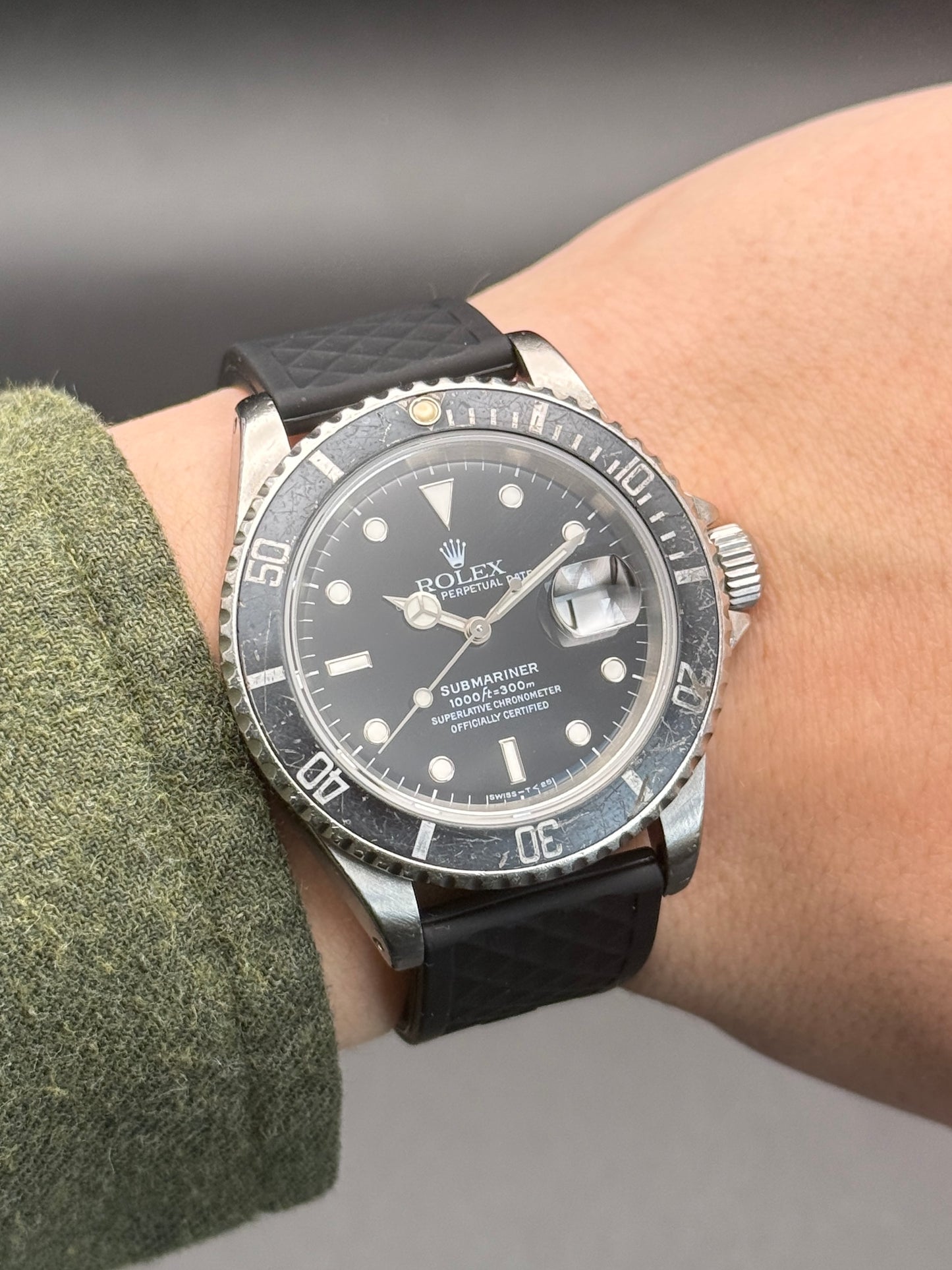 Rolex Submariner Date 16610 T Serial Tritinova on Strap Watch Only