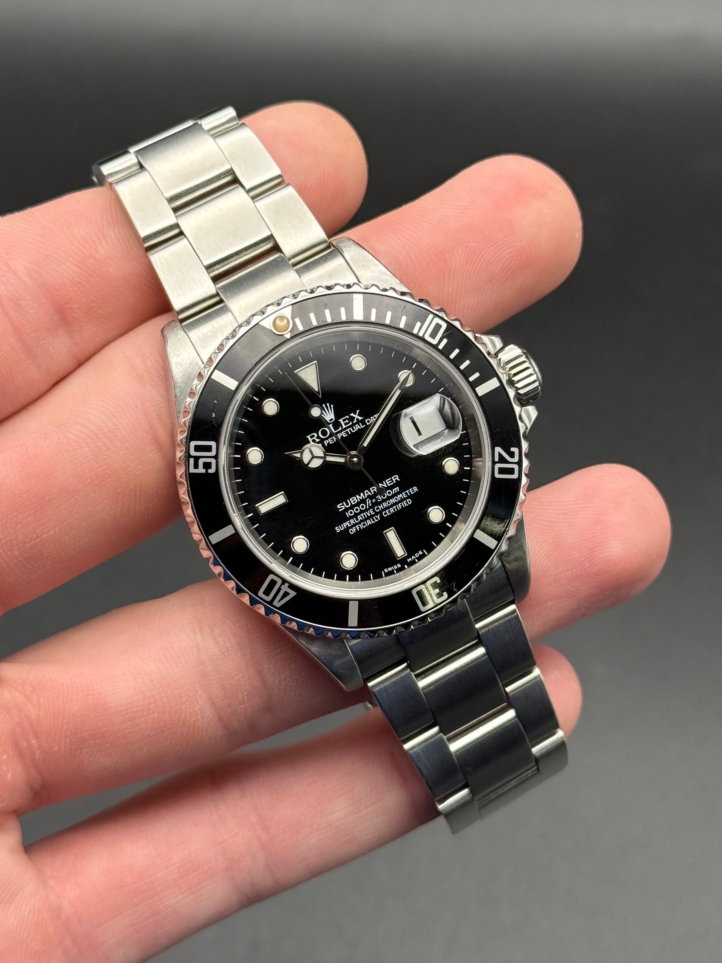 Rolex Submariner Date 16610T F Serial Freshly Serviced