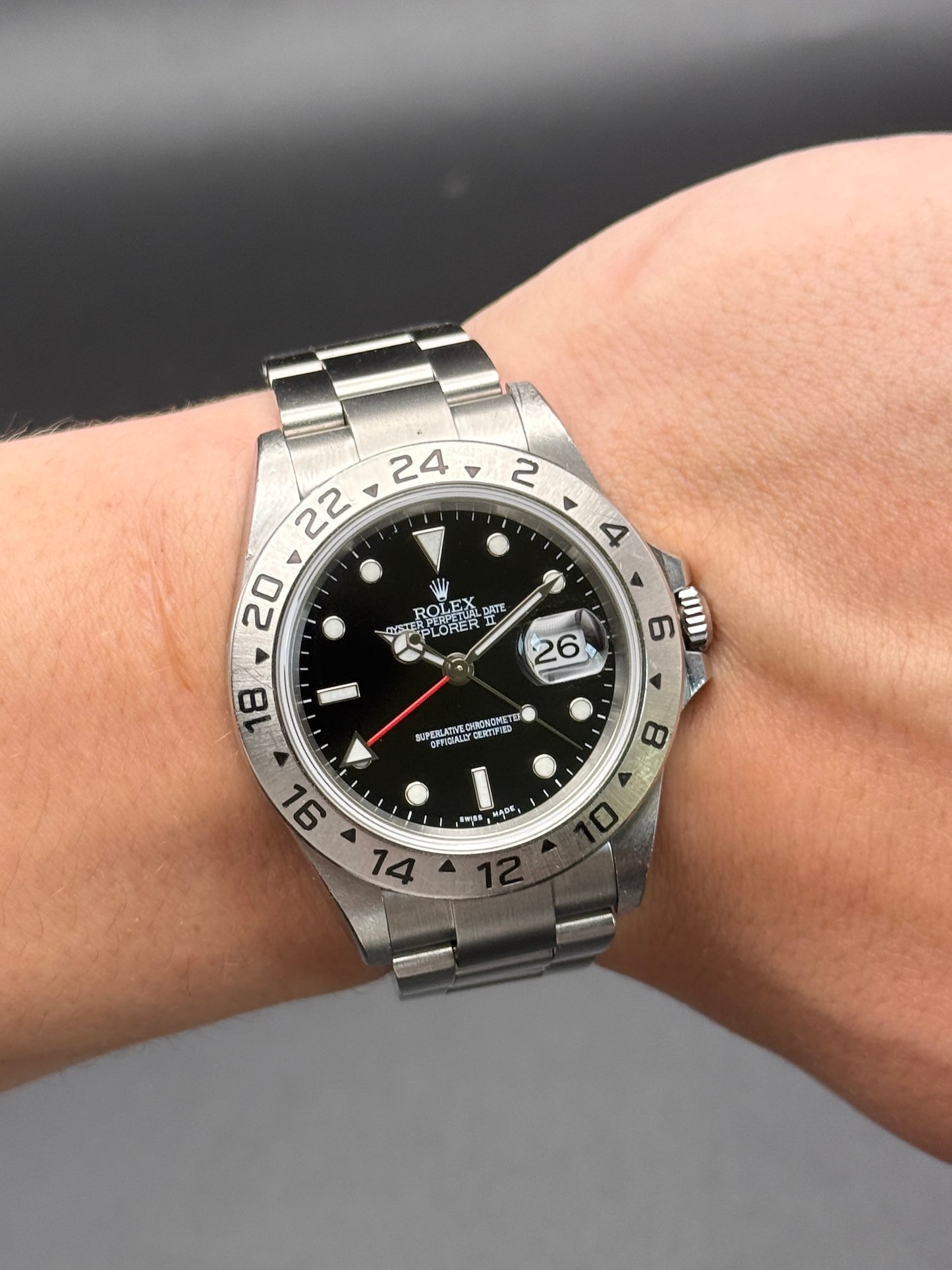 Rolex Explorer II 16570T F Serial No Holes Watch Only