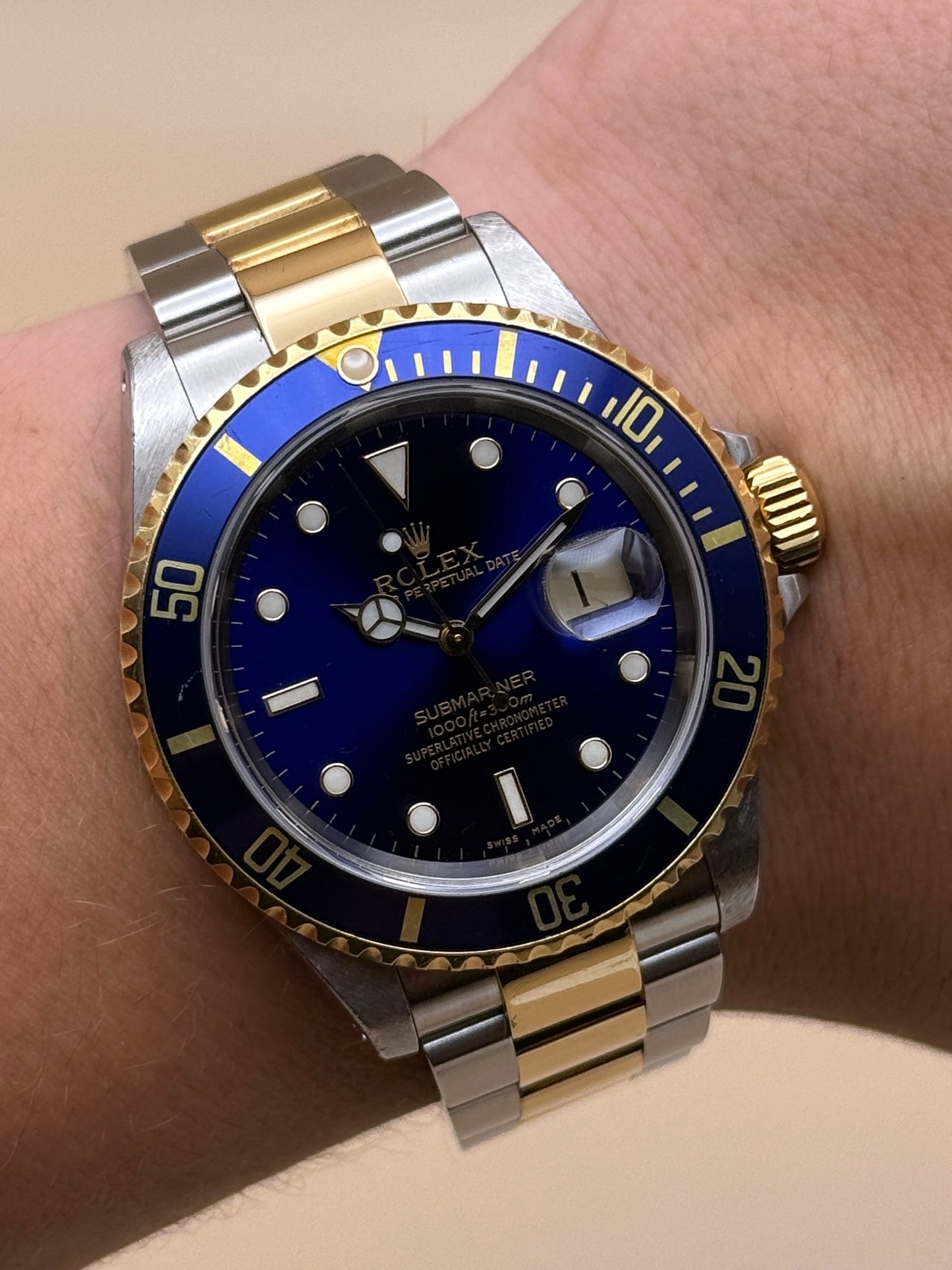 Rolex Submariner Date 16613 Bluesy A Serial Papers Hangtag