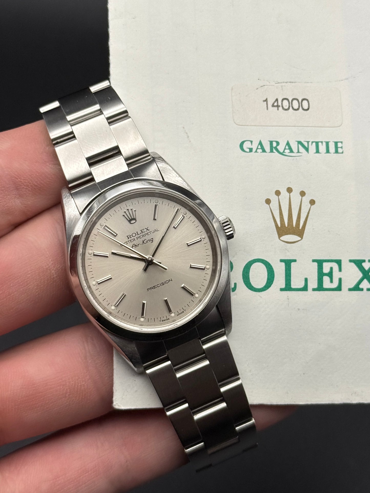Rolex AirKing 14000 U Serial Papers