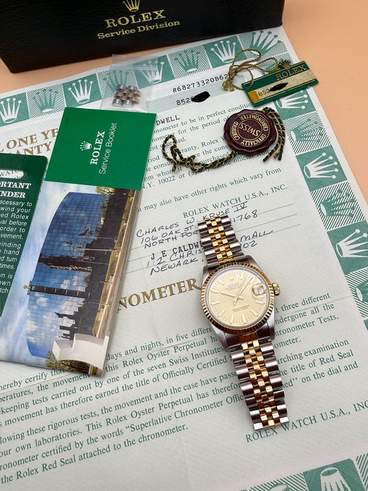 Rolex DateJust 68273 Midsize Serviced Papers