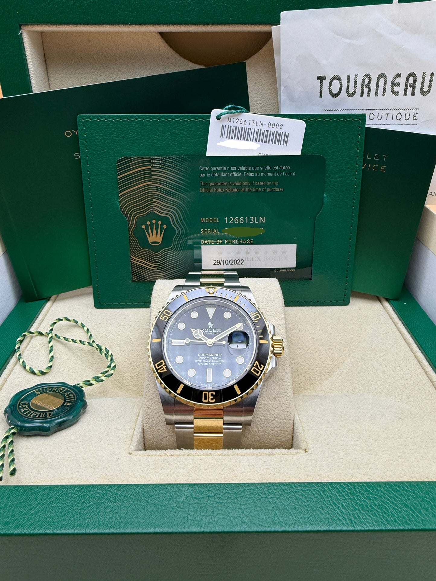 Rolex Submariner Date Two Tone 126613 2022 Full Set