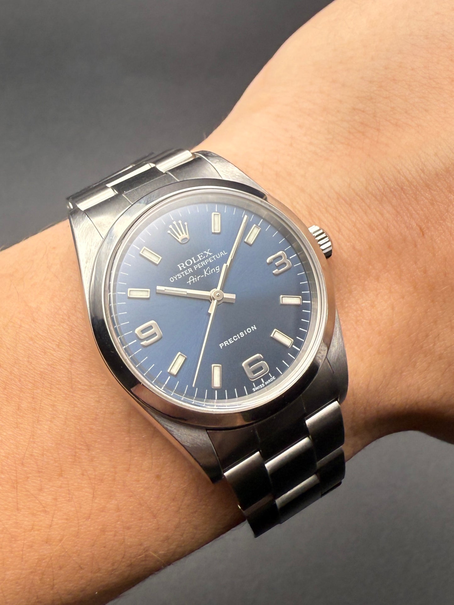 Rolex AirKing 14000 P Serial Blue 369 Watch Only