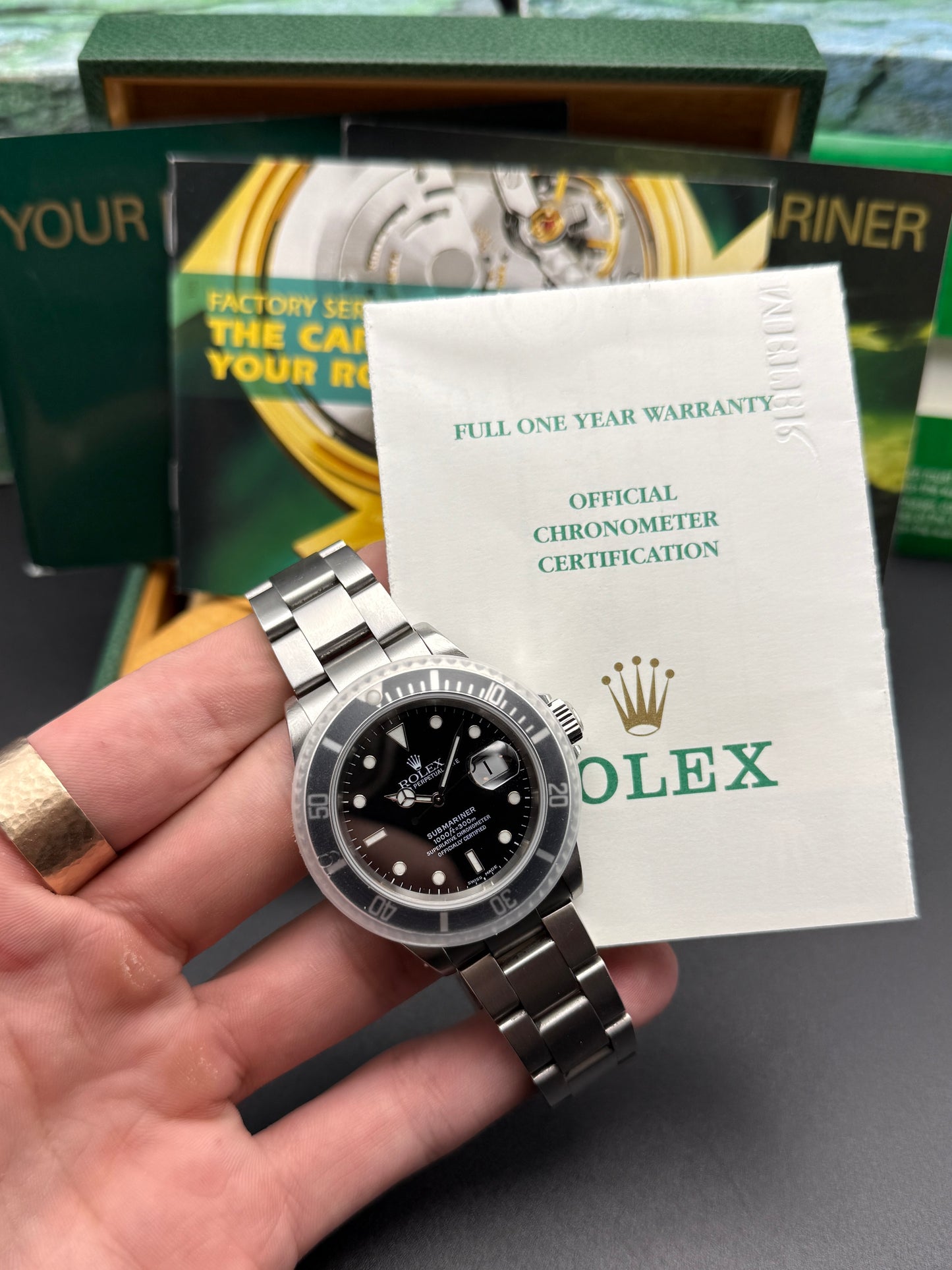 Rolex Submariner Date 16610 P Serial Box and Papers