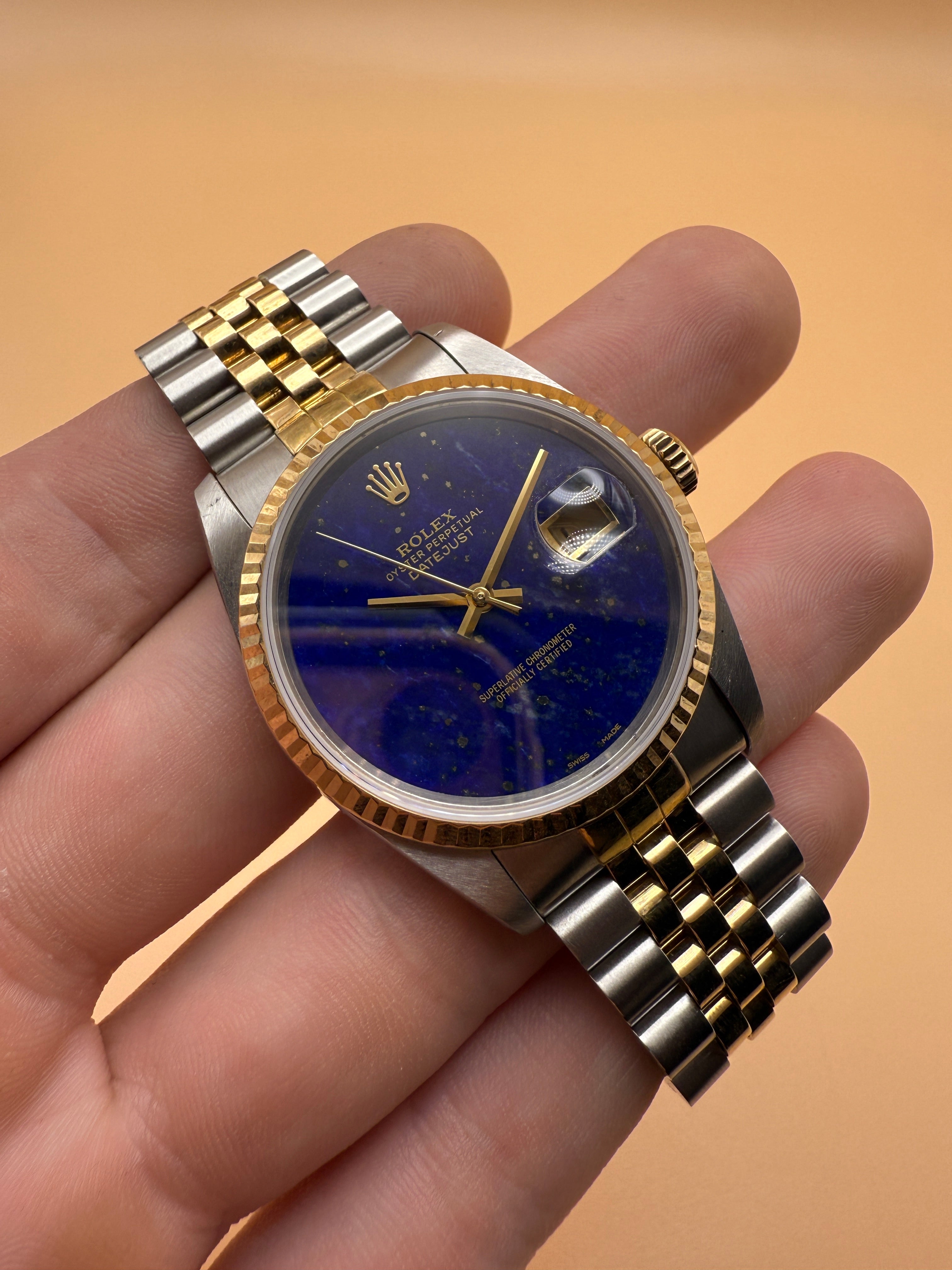 Rolex DateJust 16233 E Serial Lapis Dial Watch Only – QC Timepieces
