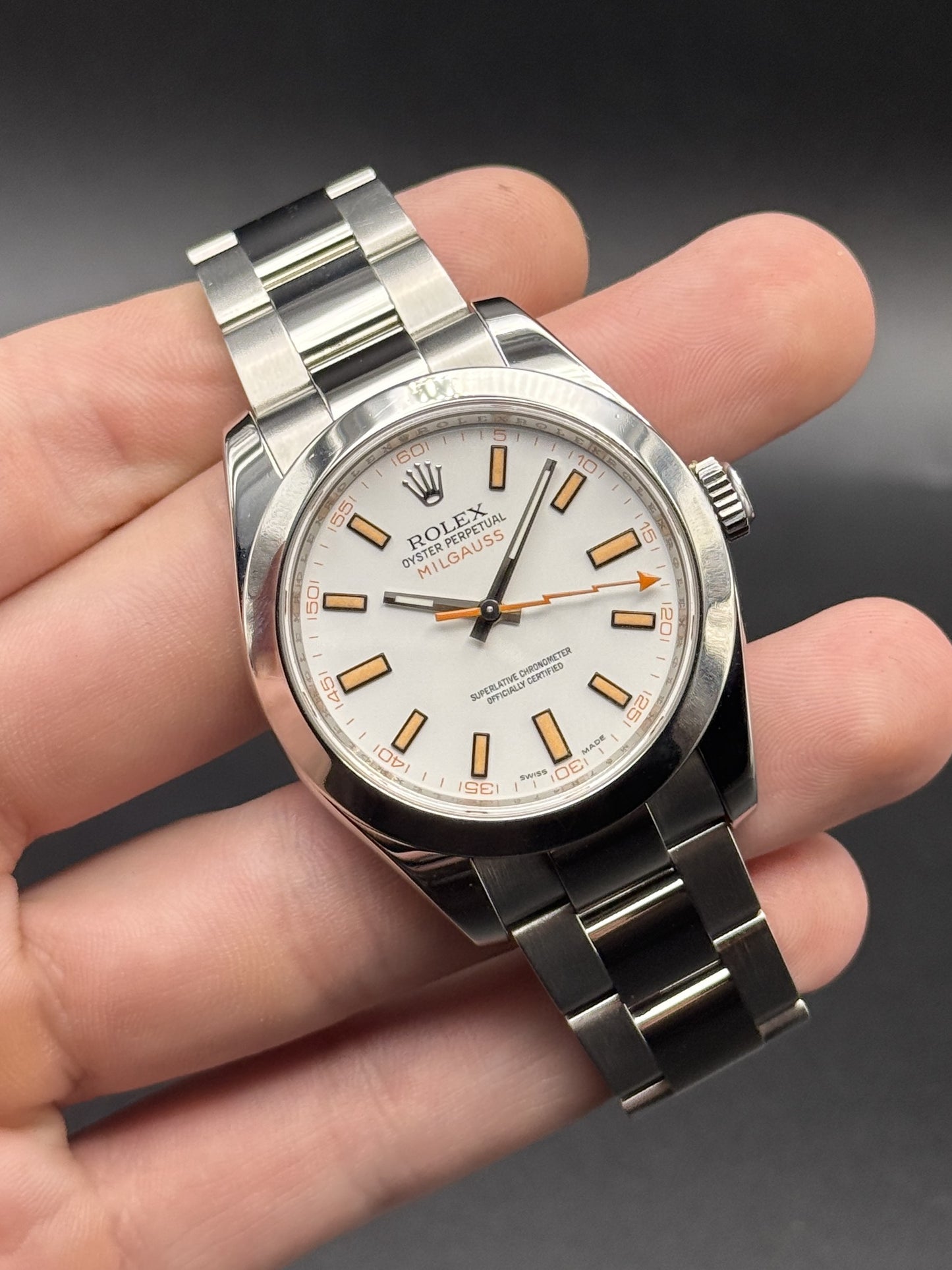 Rolex Milgauss 116400 White Dial Watch Only