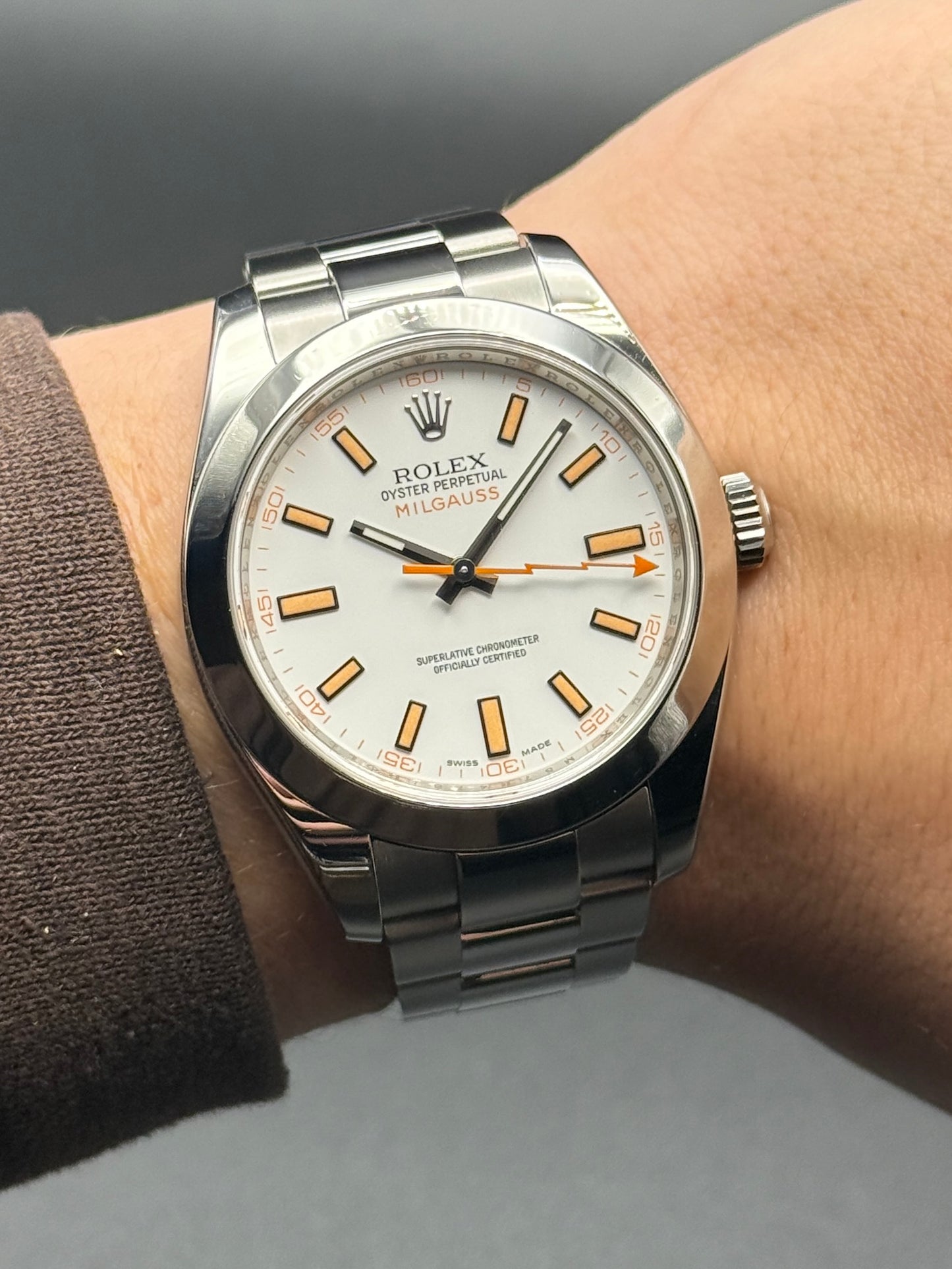 Rolex Milgauss 116400 White Dial Watch Only