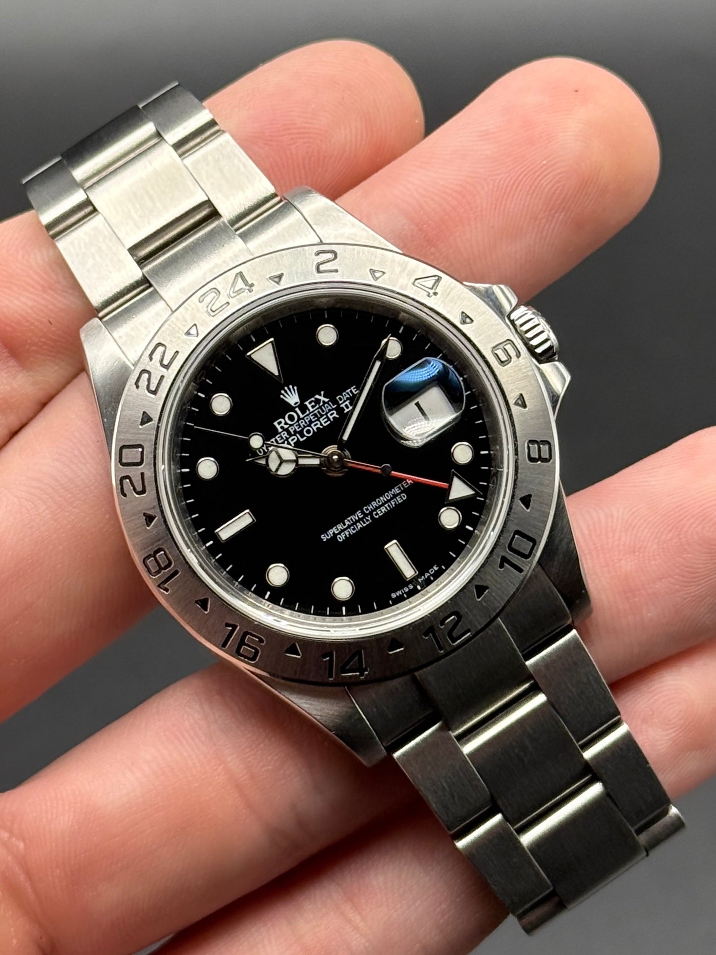 Rolex Explorer II 16570T 3186 M Serial Engraved Watch Only