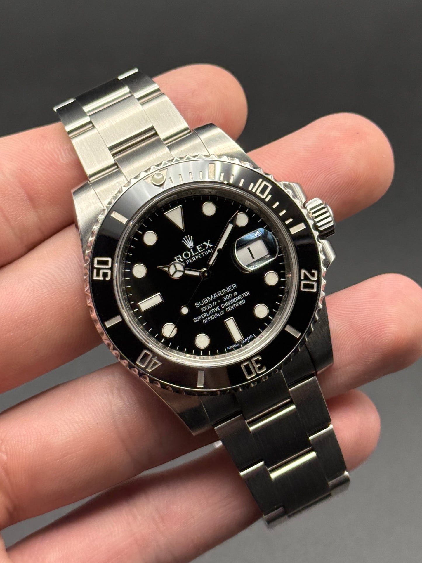 Rolex Submariner Date 116610LN 2013 Watch and Card