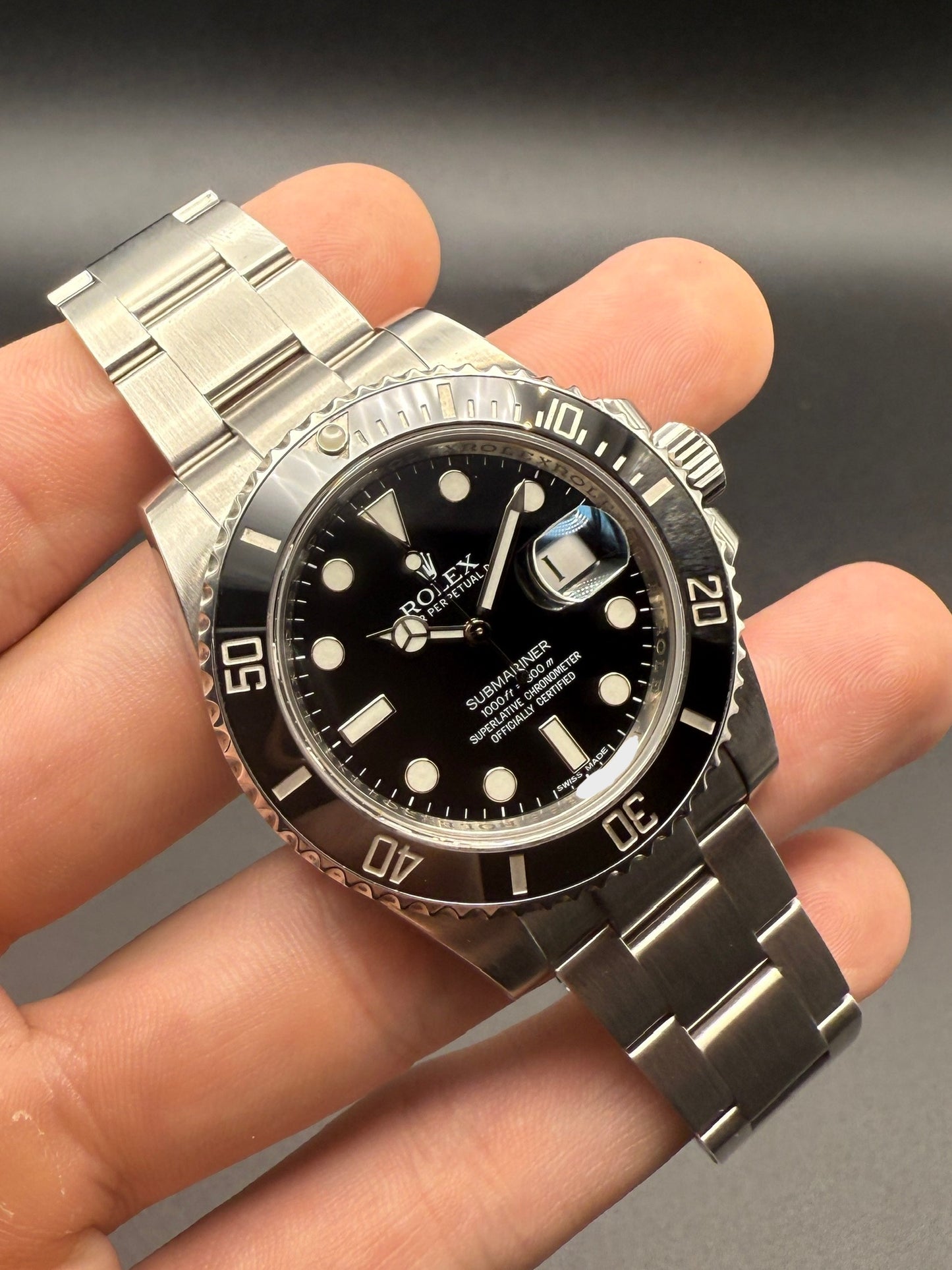Rolex Submariner Date 116610LN 2013 Watch and Card